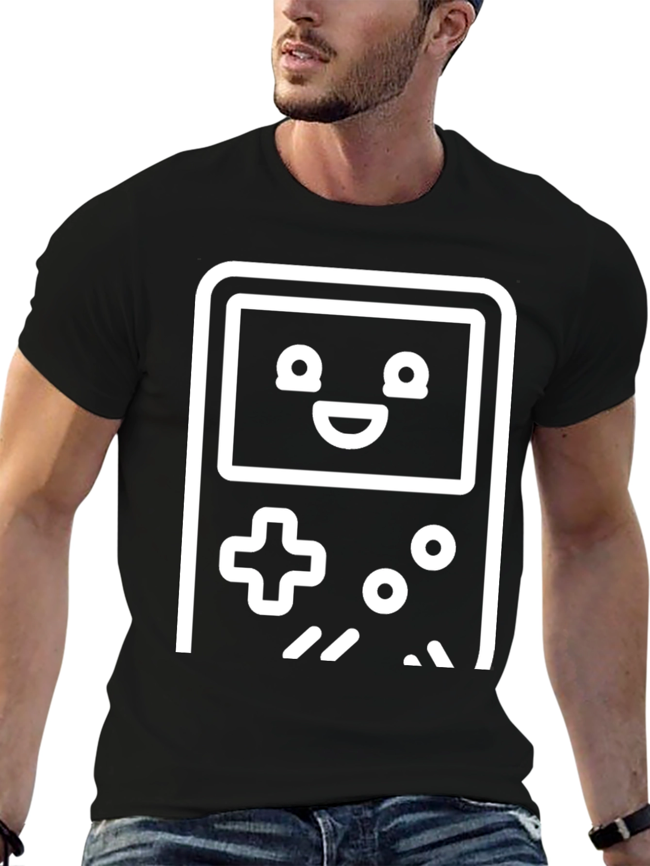 Retro Gamer Tee - Black Cotton Gaming T-Shirt