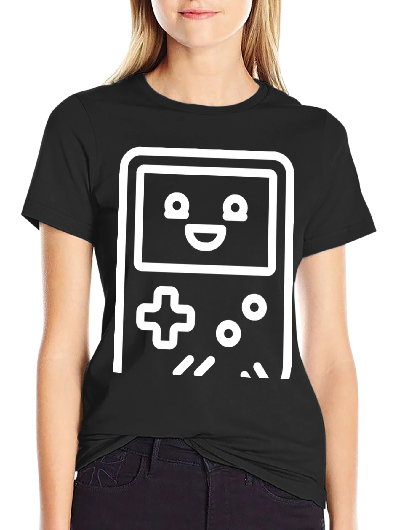 Retro Gamer Tee - Black Cotton Gaming T-Shirt