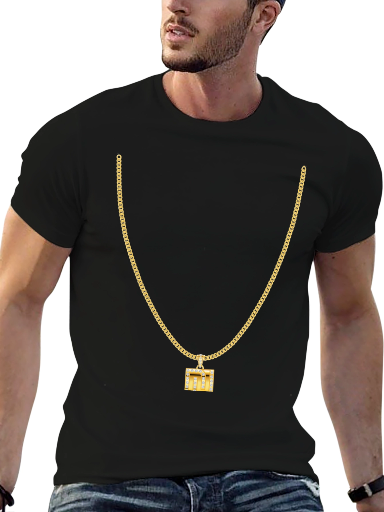 Gold Chain & Pendant T-Shirt