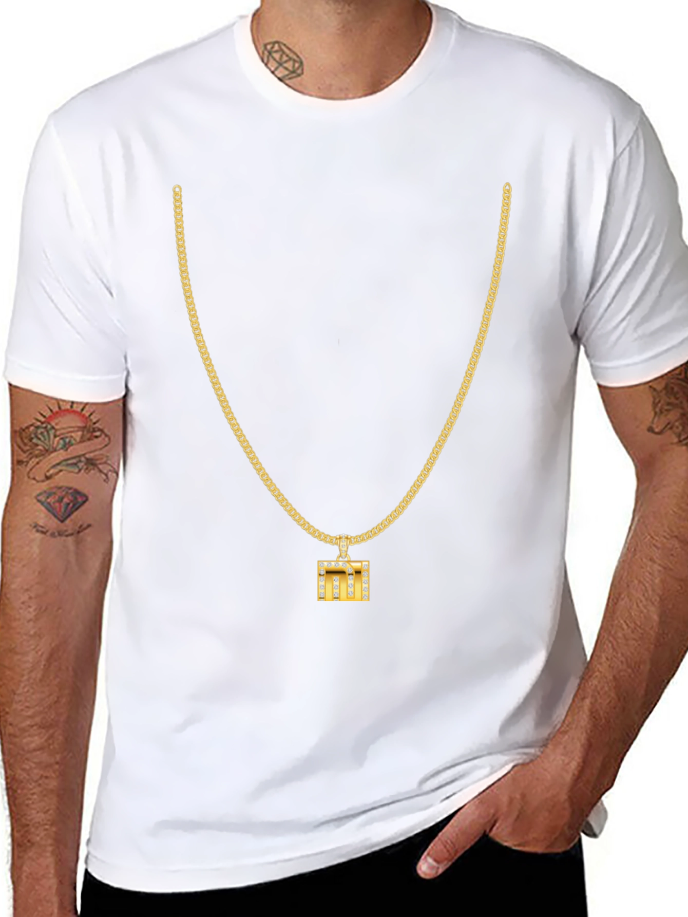 Gold Chain & Pendant T-Shirt