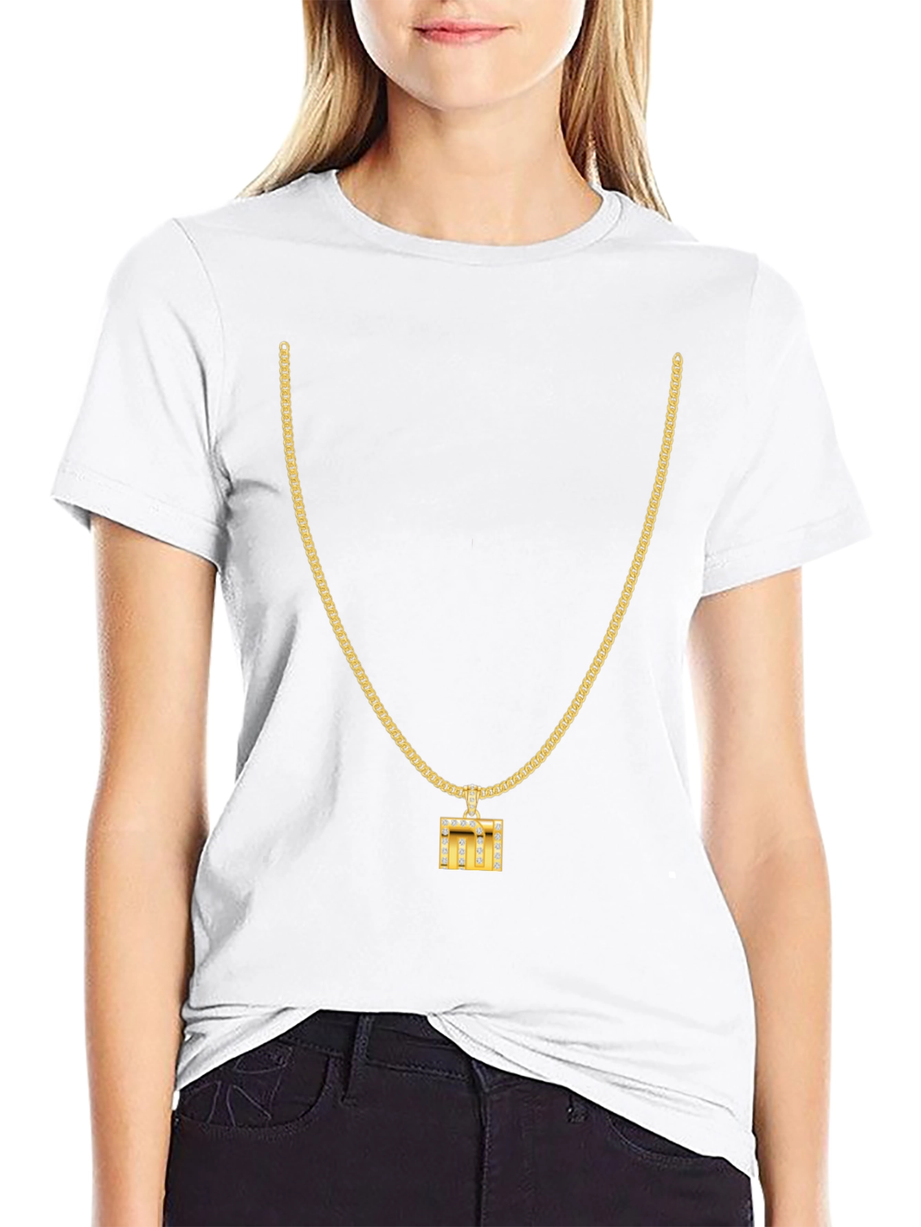 Gold Chain & Pendant T-Shirt
