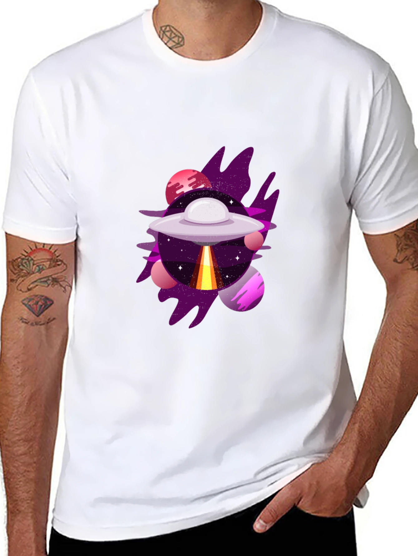 UFO Graphic Tee - Mens Black T-Shirt