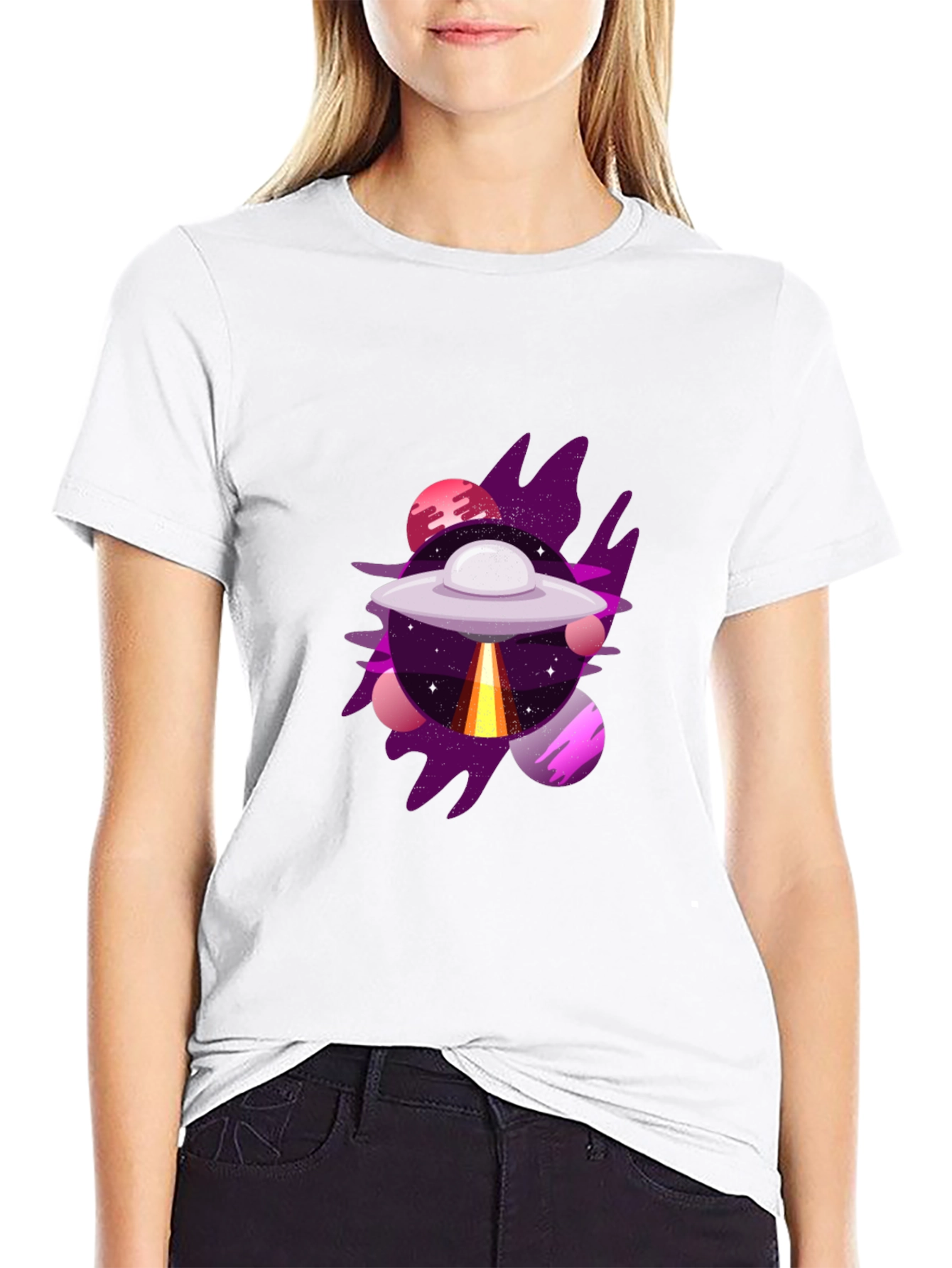 UFO Graphic Tee - Mens Black T-Shirt