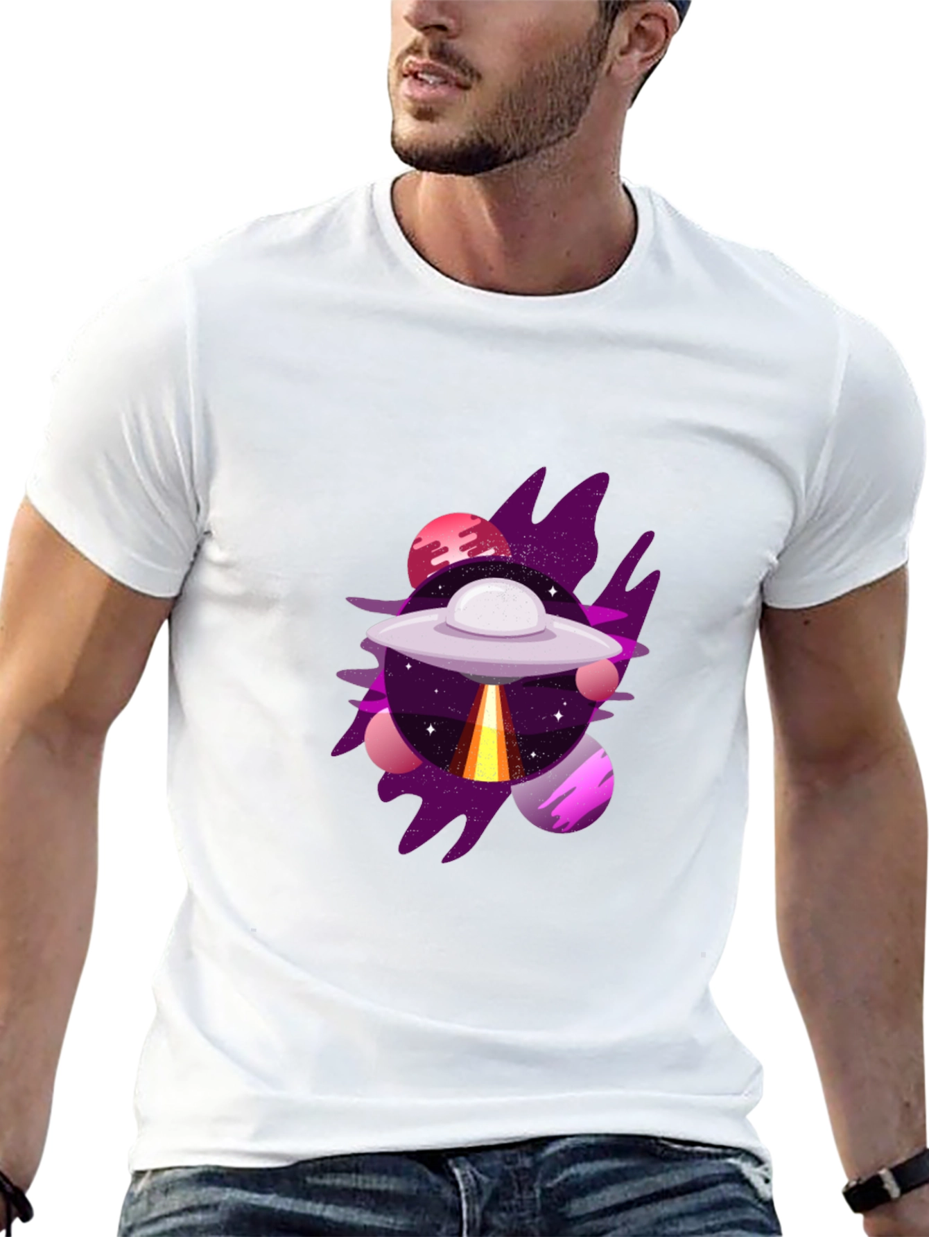 UFO Graphic Tee - Mens Black T-Shirt