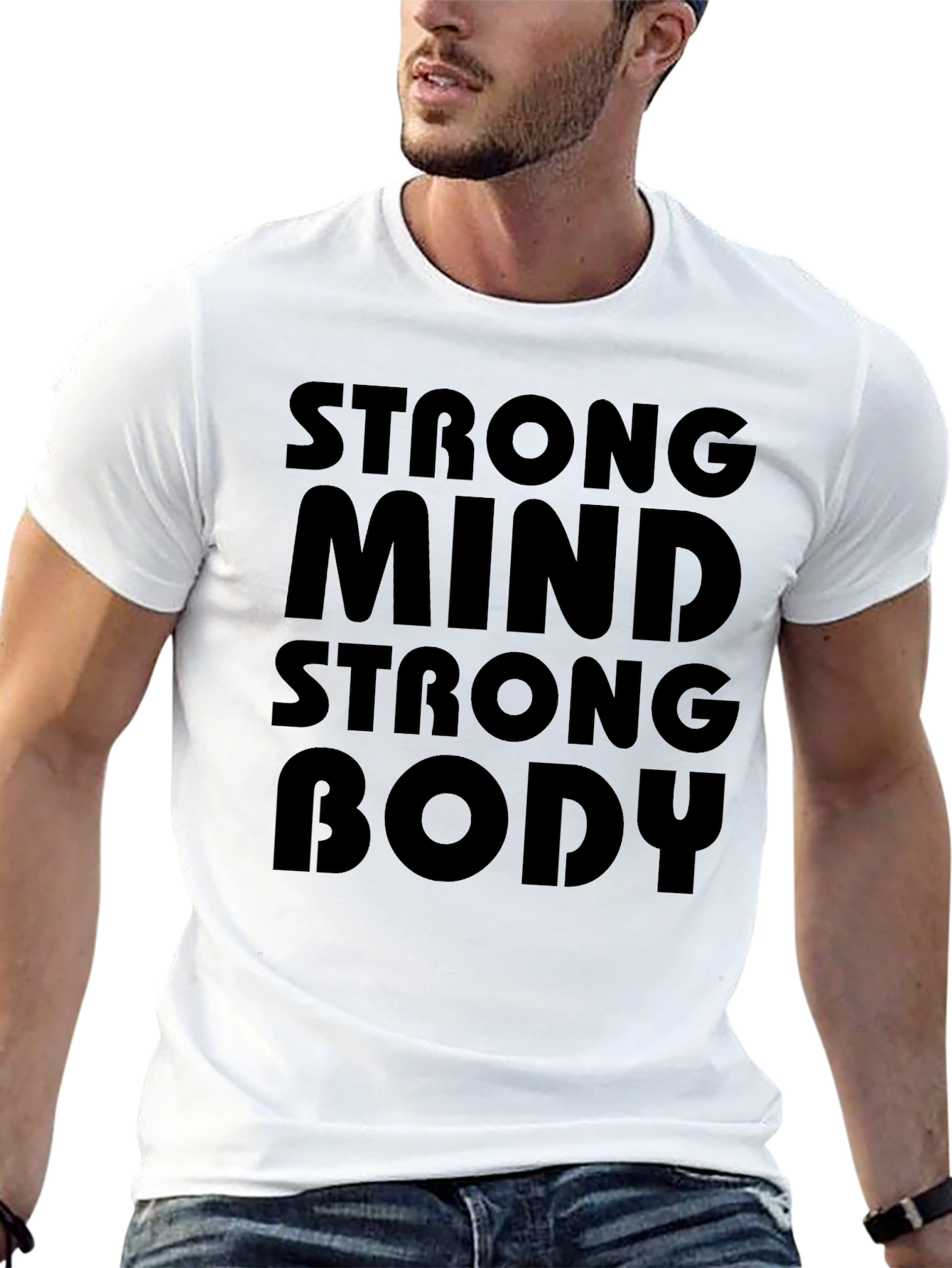 Strong Mind Strong Body Graphic Tee - Black