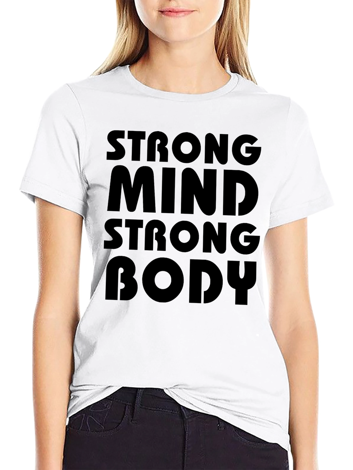 Strong Mind Strong Body Graphic Tee - Black