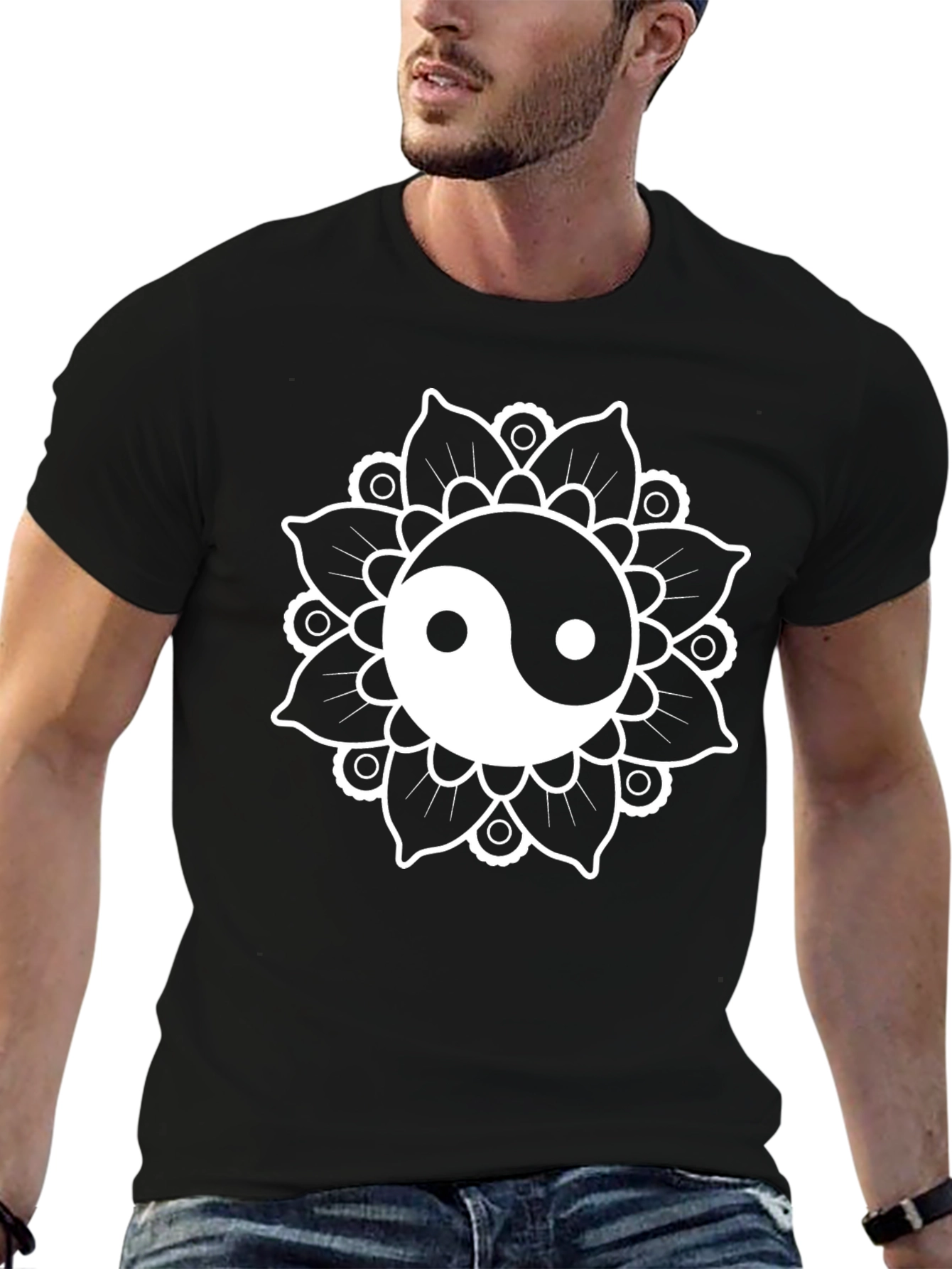 Yin Yang Mandala T-Shirt - Balance & Harmony