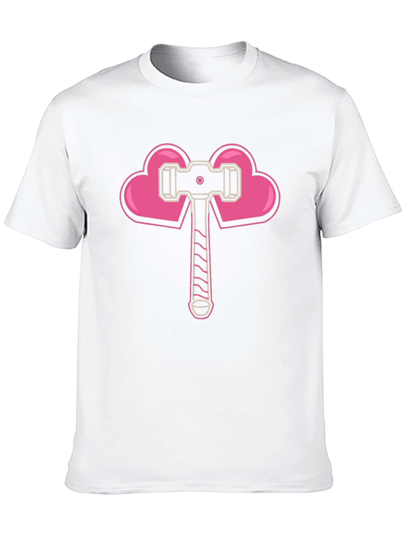 Heart Hammer Graphic Tee - Black Cotton Casual T-Shirt
