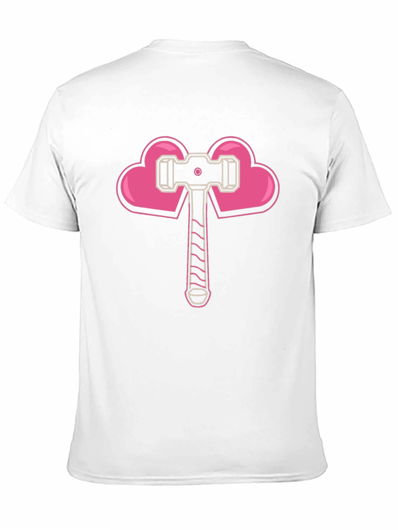 Heart Hammer Graphic Tee - Black Cotton Casual T-Shirt