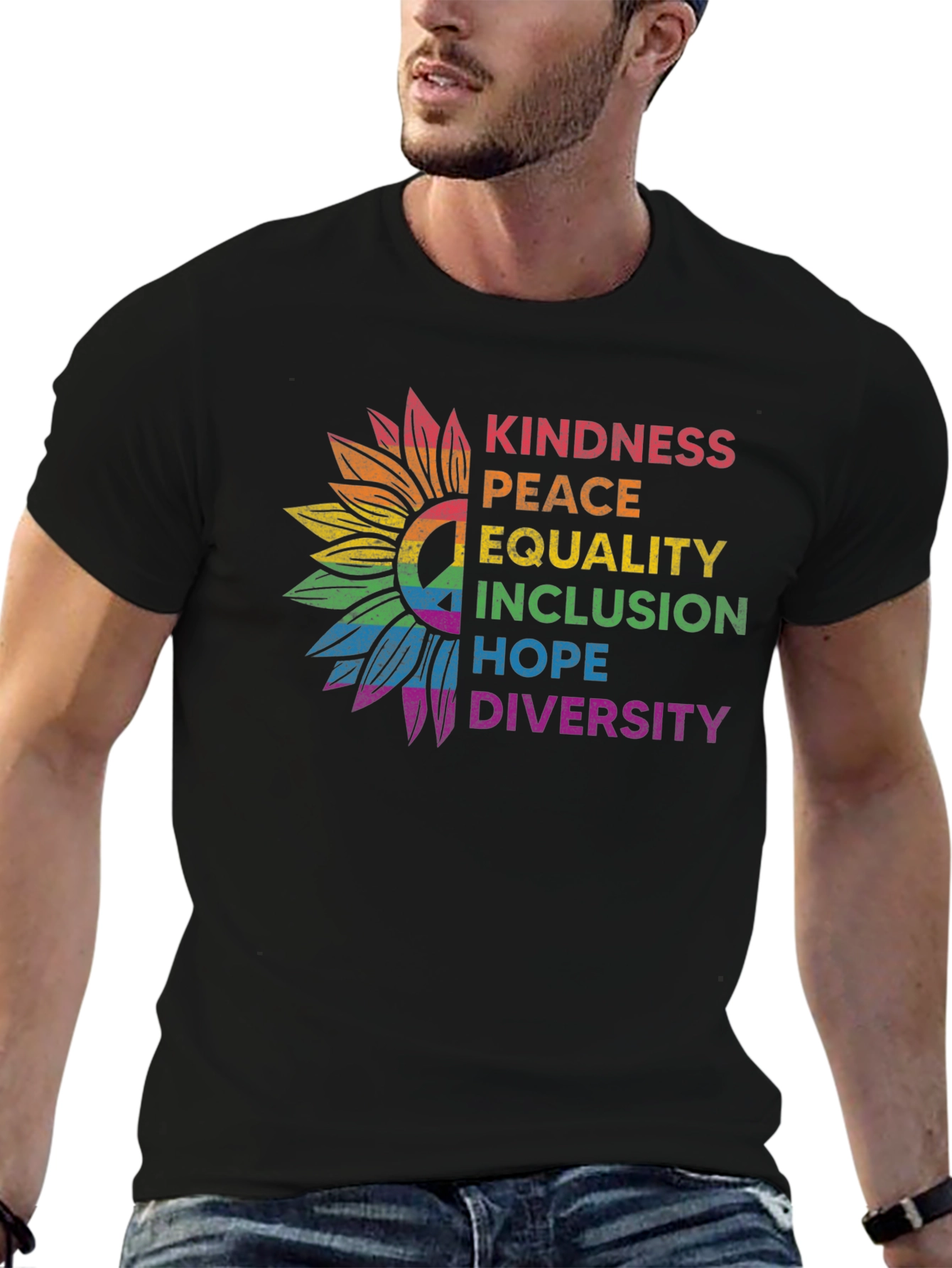 Kindness Peace Equality Graphic Tee