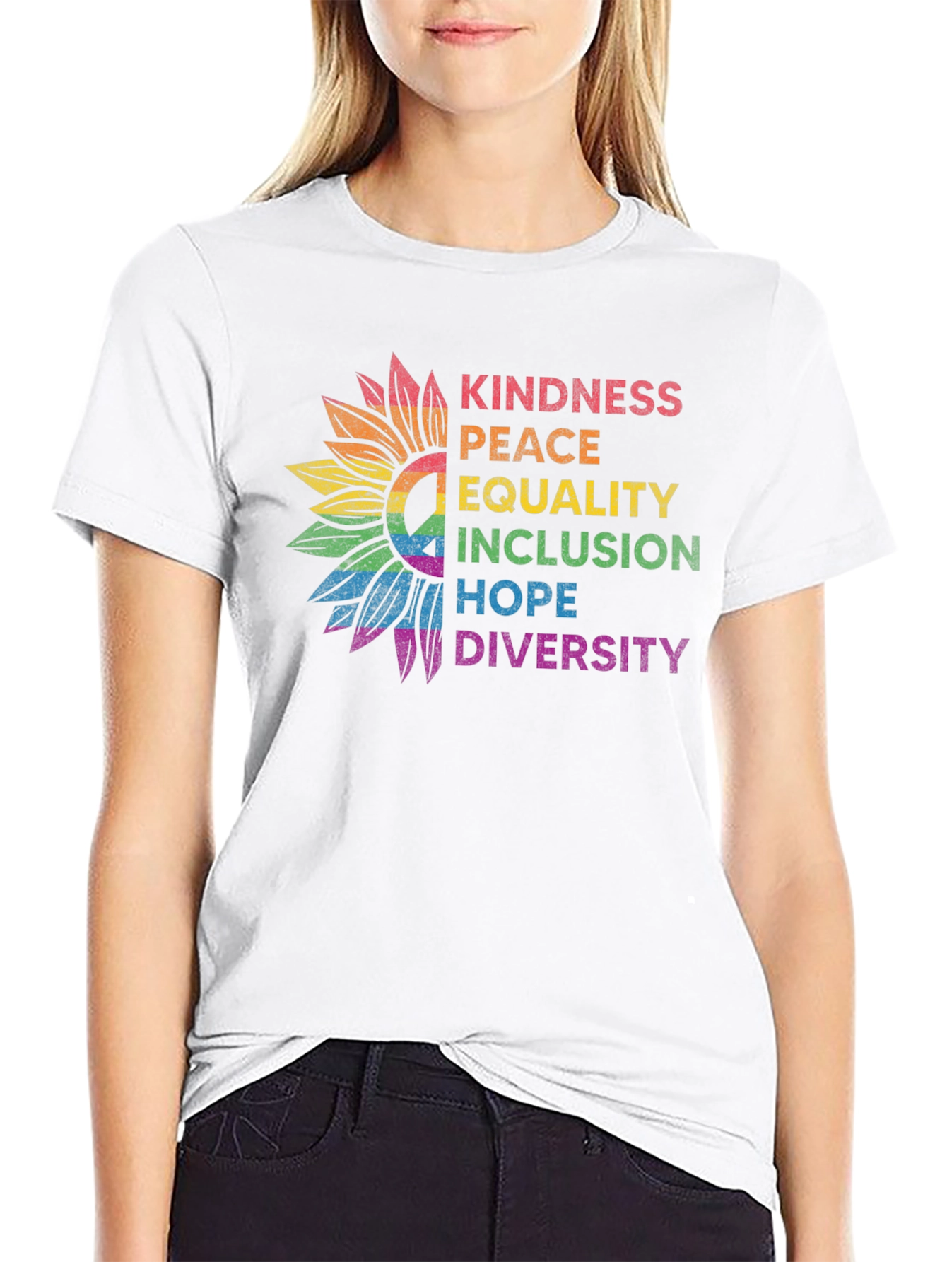 Kindness Peace Equality Graphic Tee