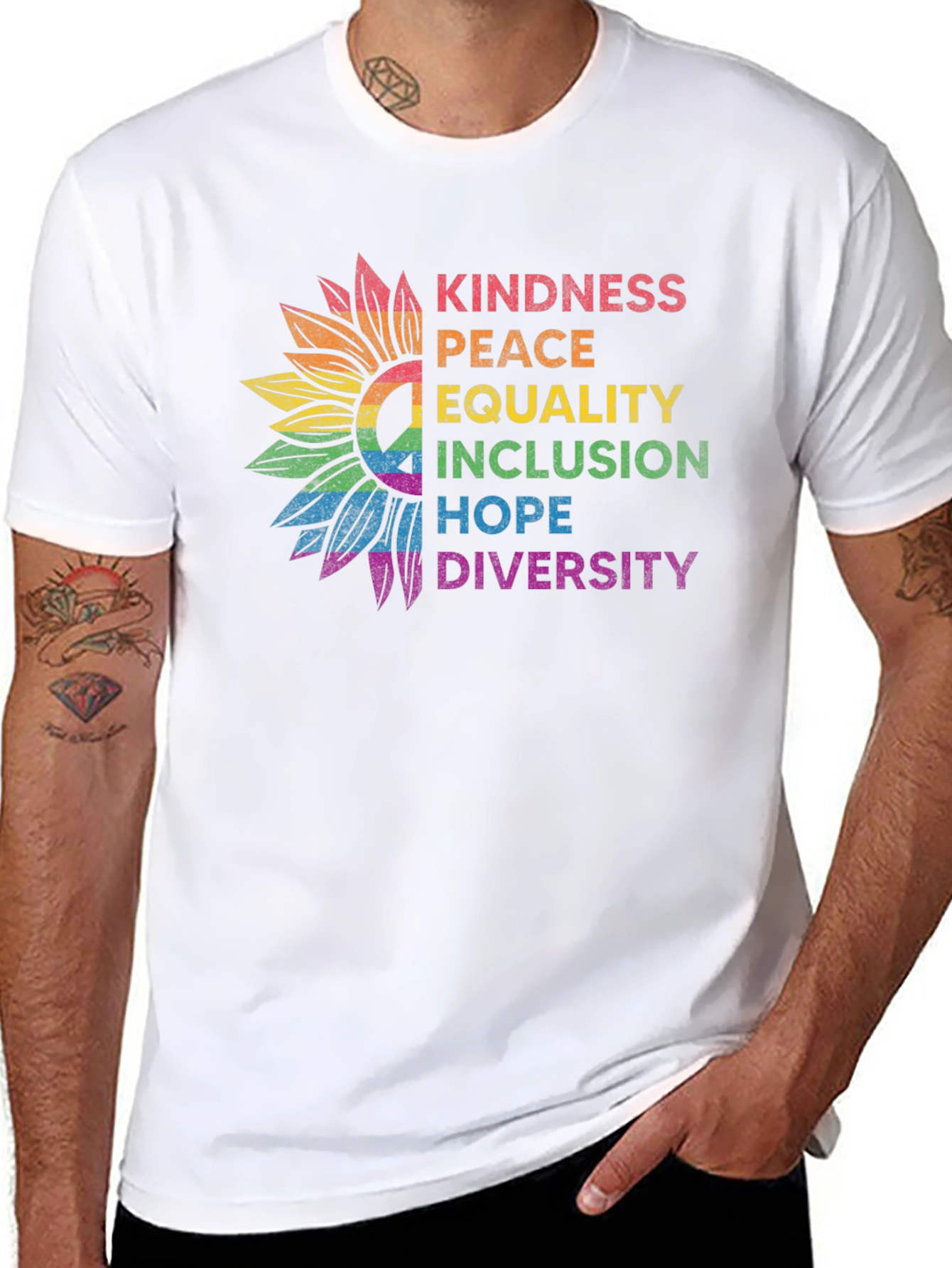 Kindness Peace Equality Graphic Tee