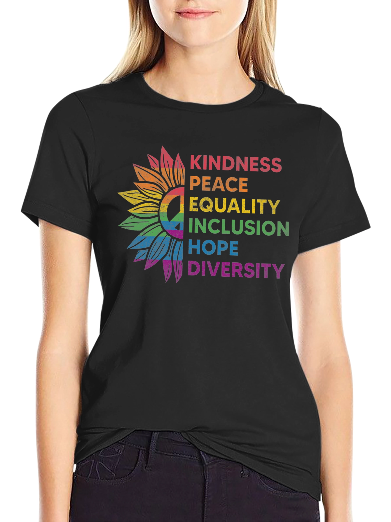 Kindness Peace Equality Graphic Tee