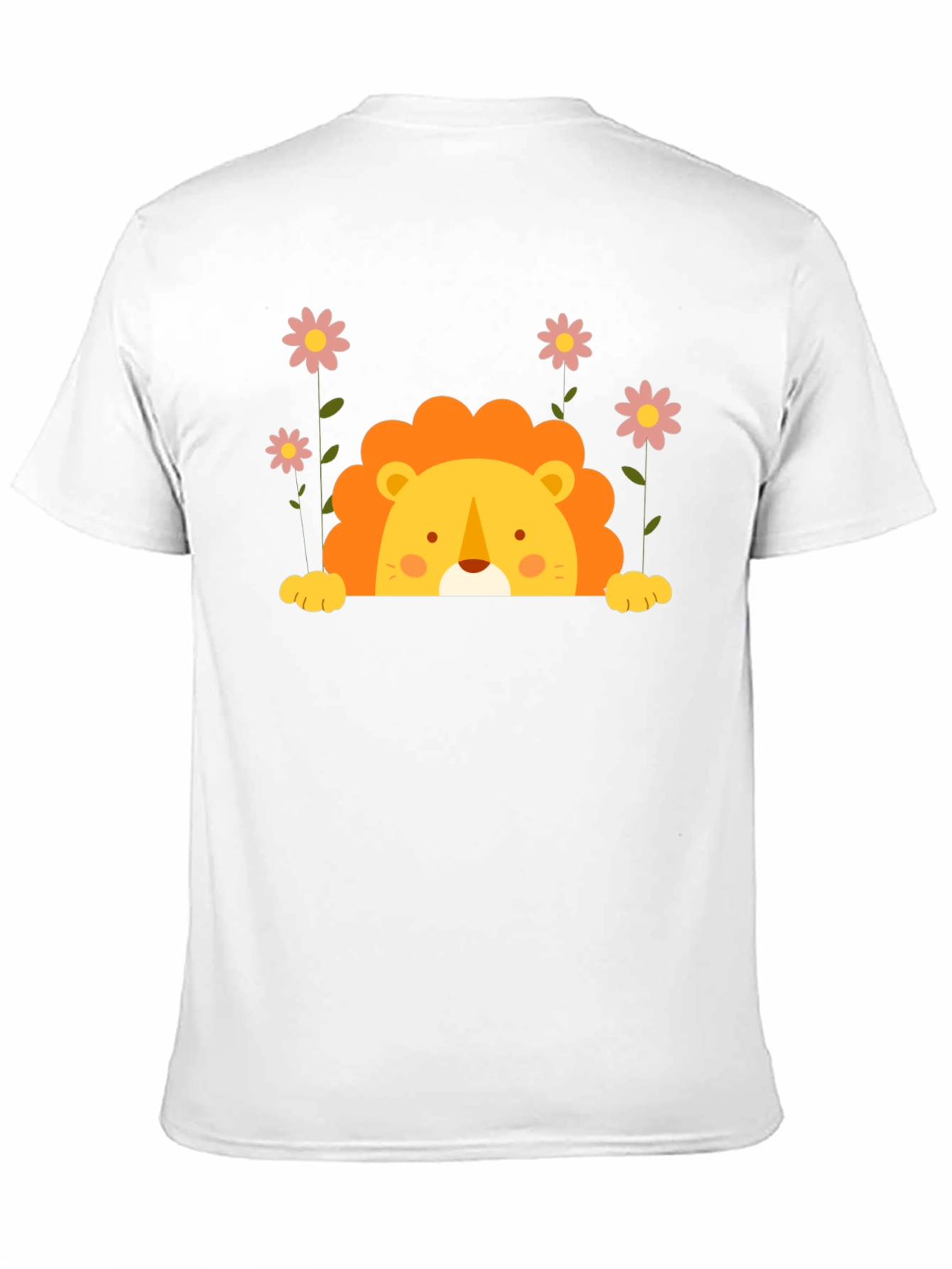 Cute Lion Graphic Tee - Black Unisex T-Shirt