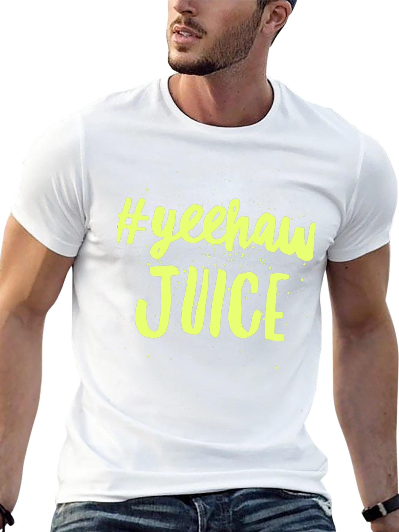 #Yeehaw Juice Graphic Black T-Shirt