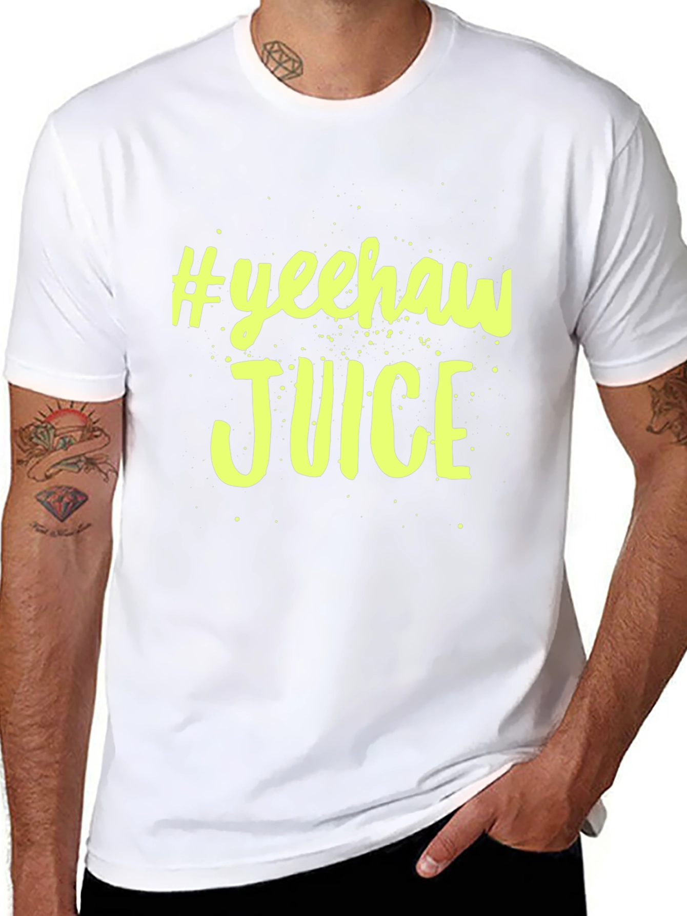 #Yeehaw Juice Graphic Black T-Shirt