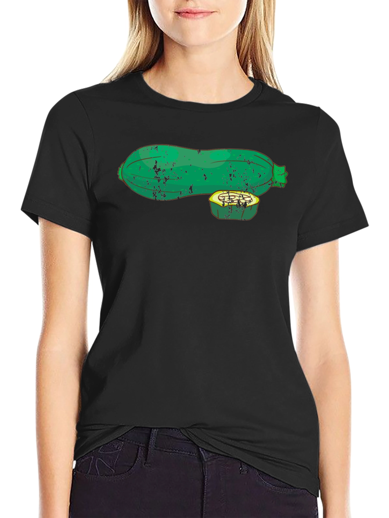 Zucchini Graphic Tee - Black T-Shirt