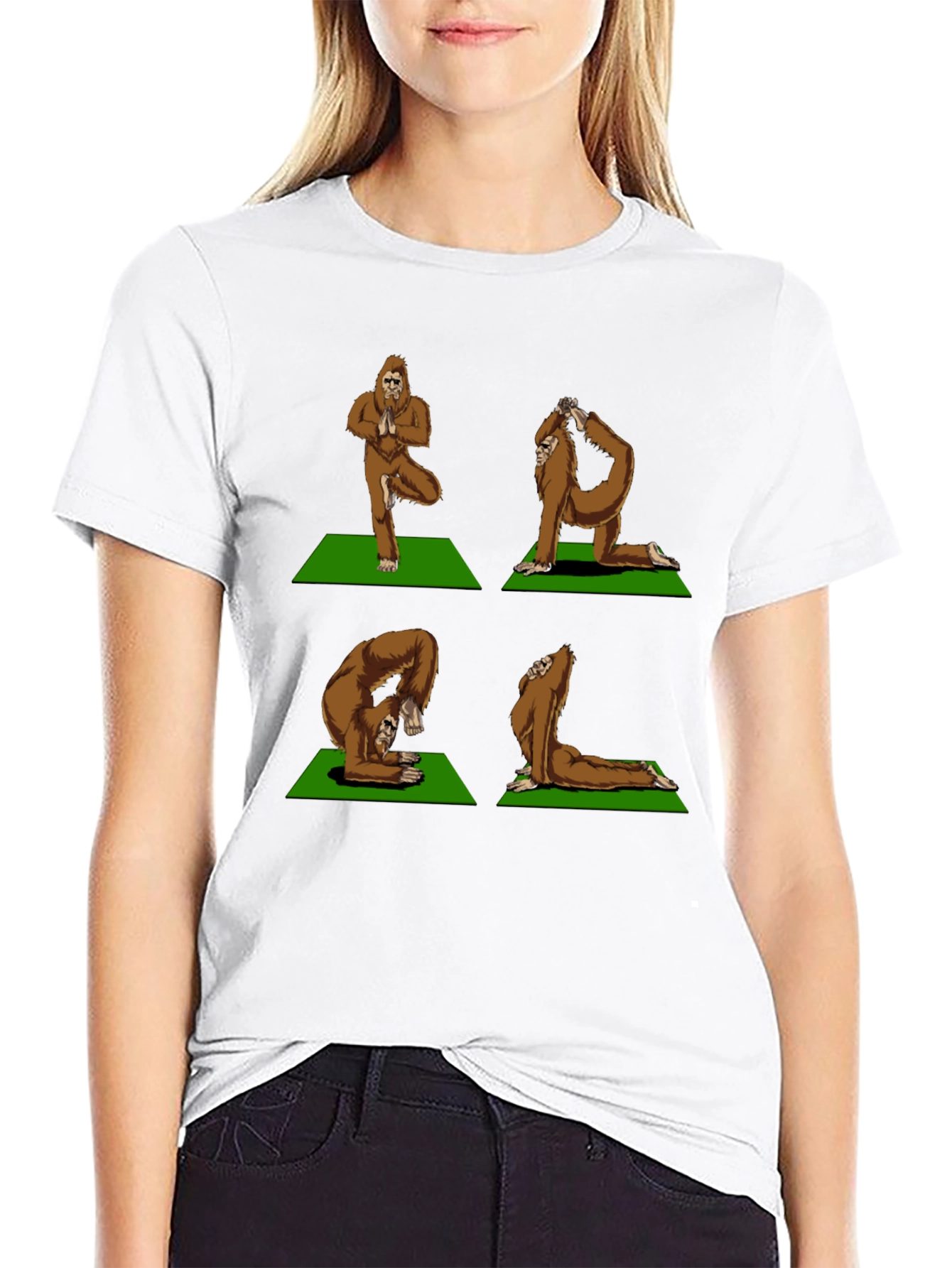 Yoga Bigfoot T-Shirt - Flexible Sasquatch Tee