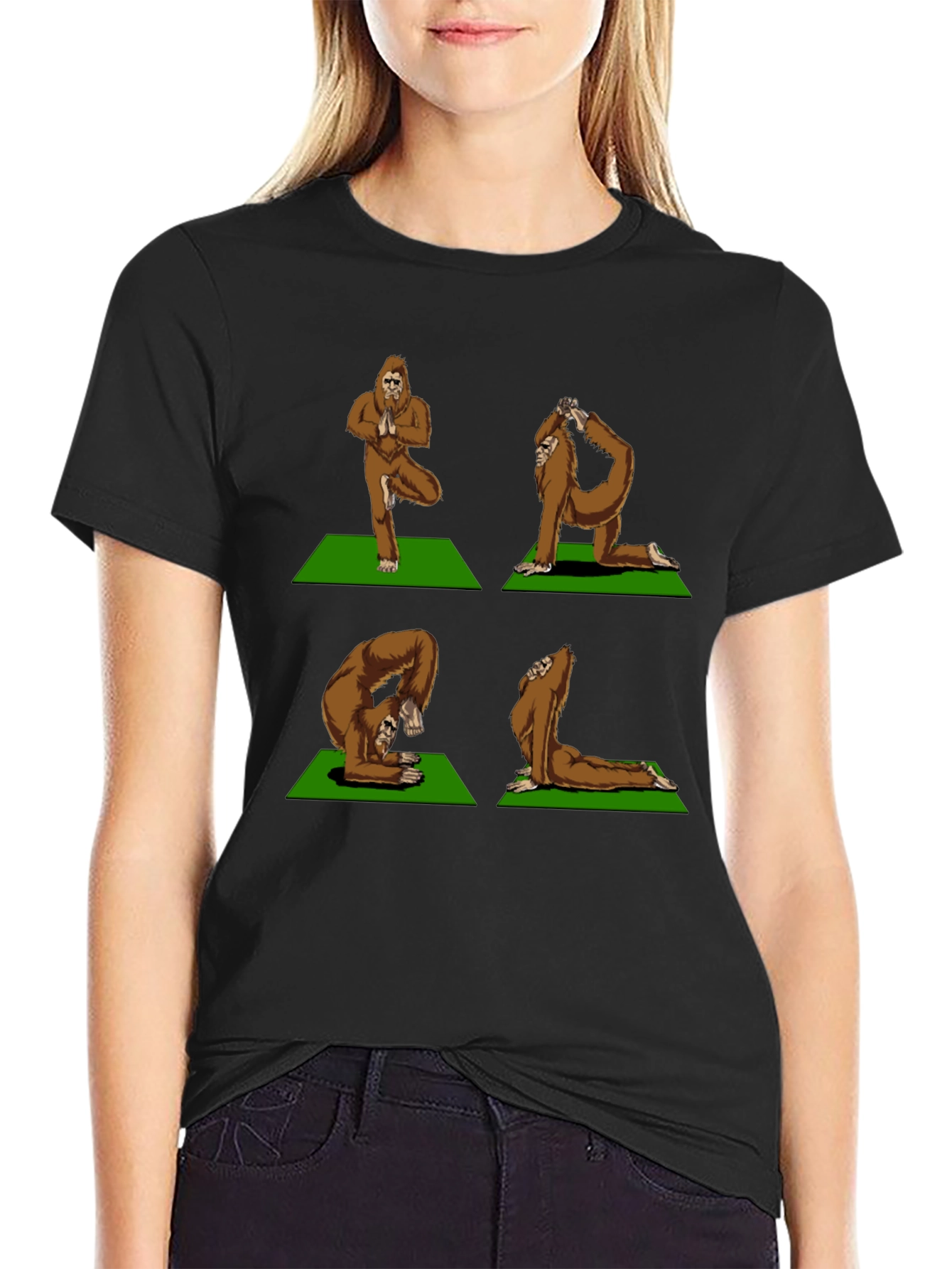 Yoga Bigfoot T-Shirt - Flexible Sasquatch Tee