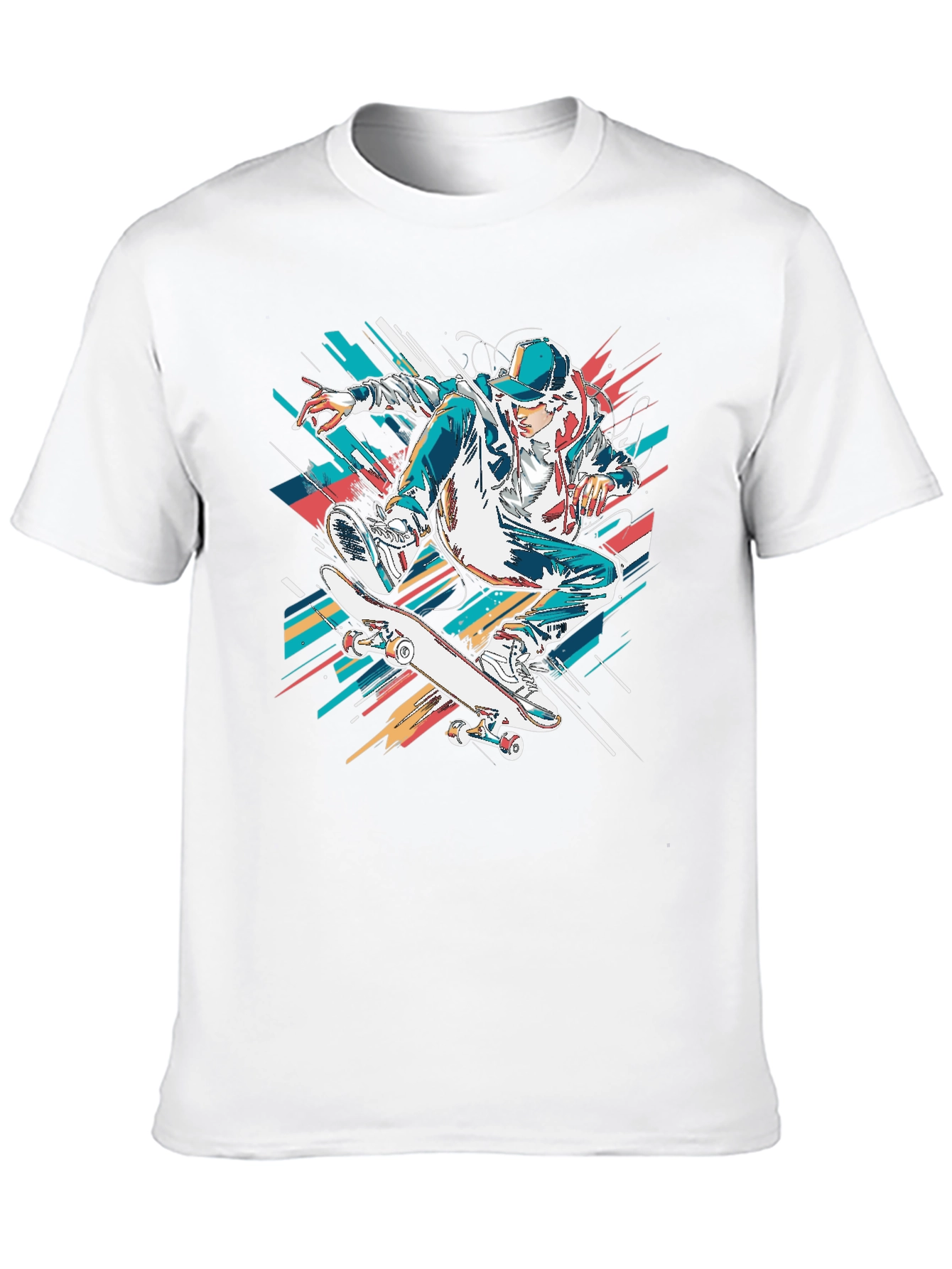 Skateboarder Graphic Black T-Shirt