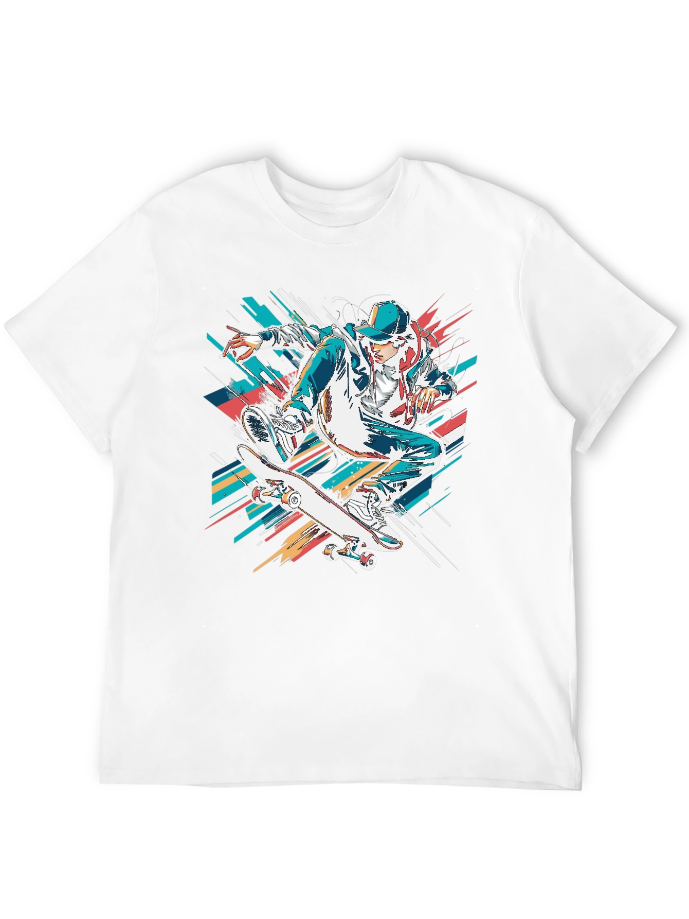 Skateboarder Graphic Black T-Shirt