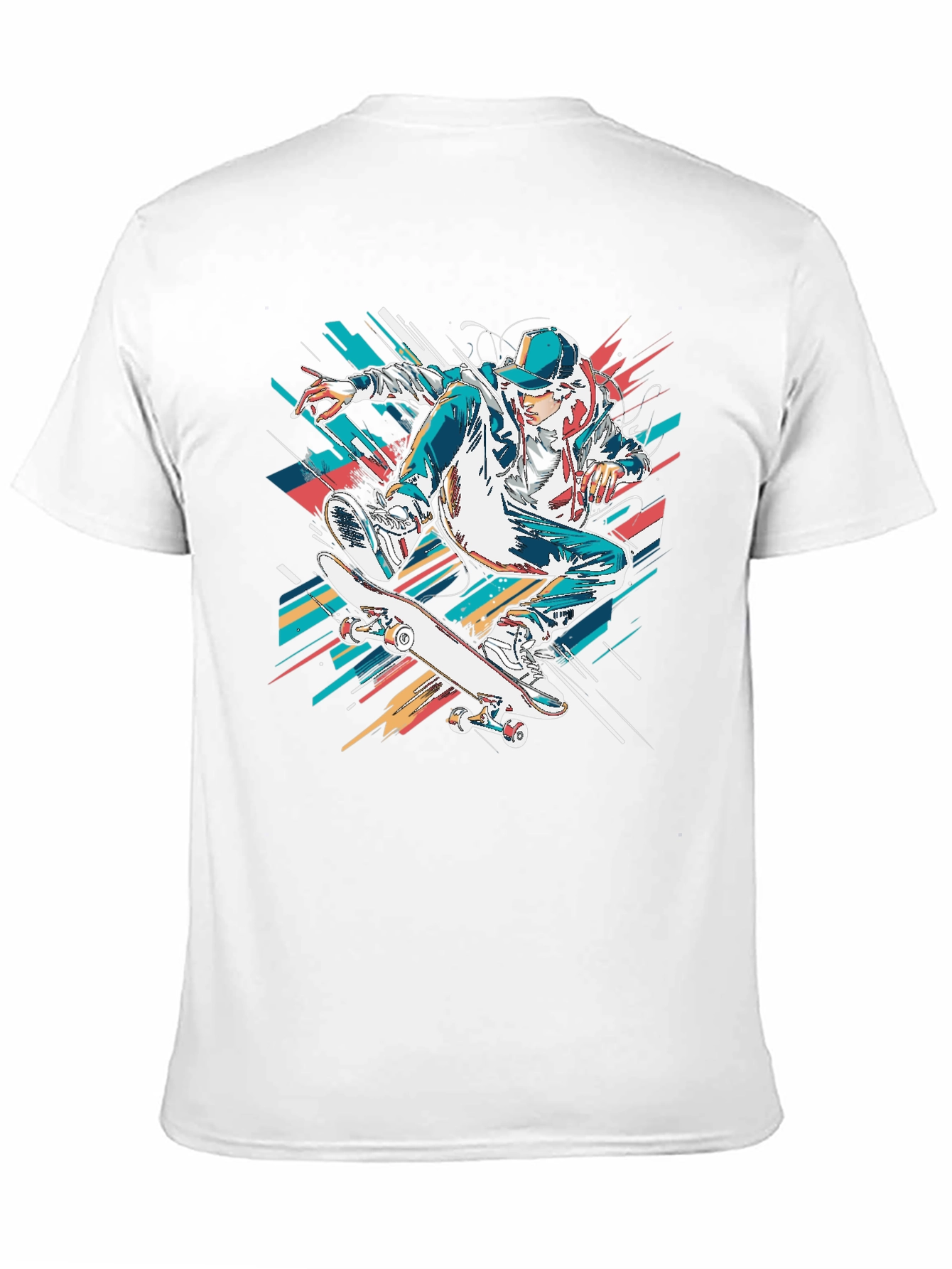 Skateboarder Graphic Black T-Shirt