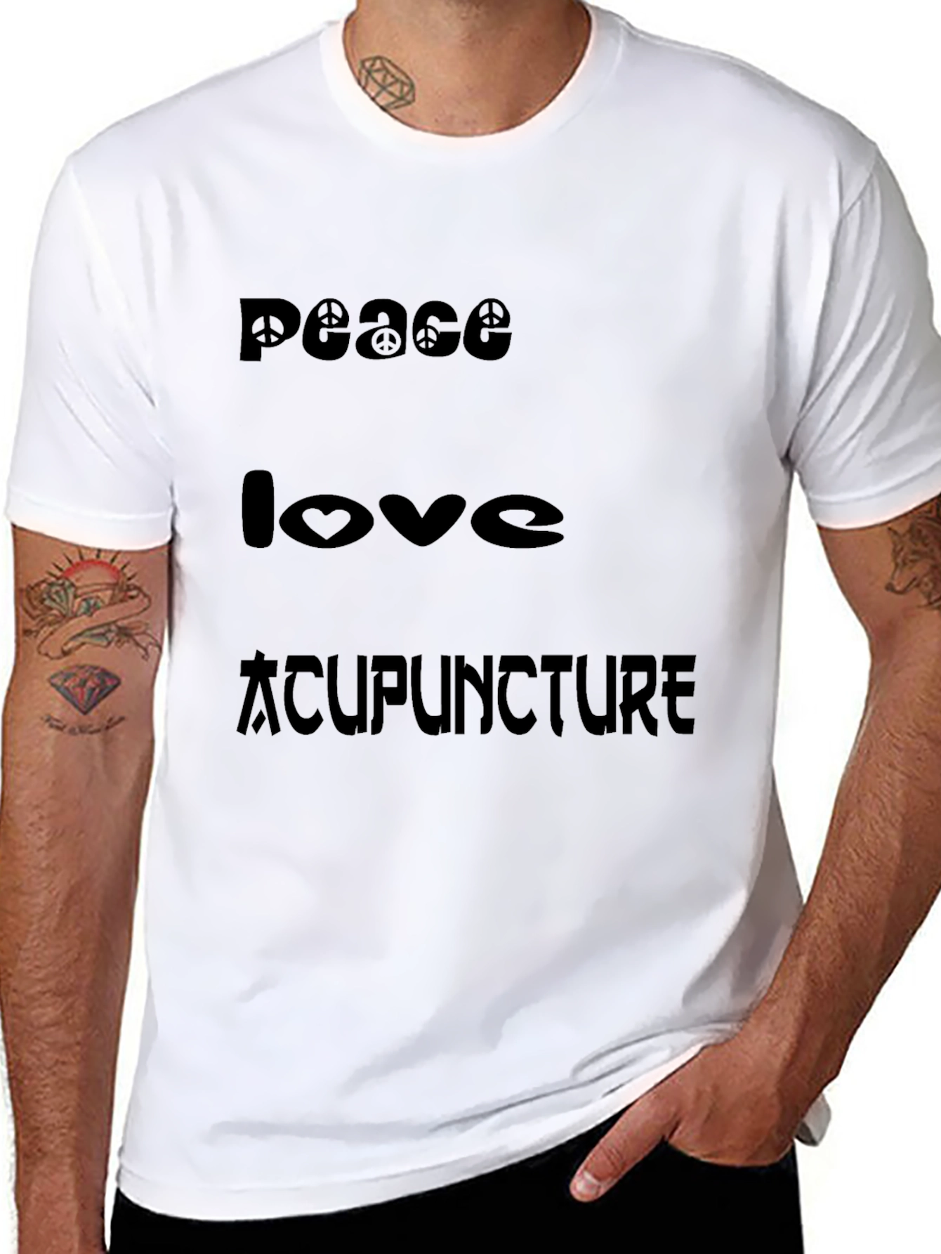 Peace Love Acupuncture Graphic T-Shirt