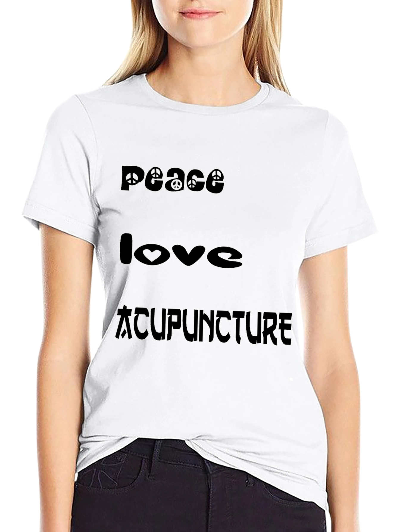 Peace Love Acupuncture Graphic T-Shirt