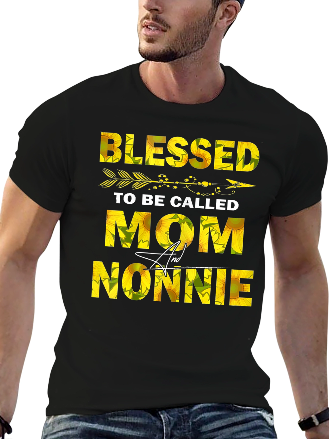 Blessed Mom & Nonnie Sunflower Graphic Tee