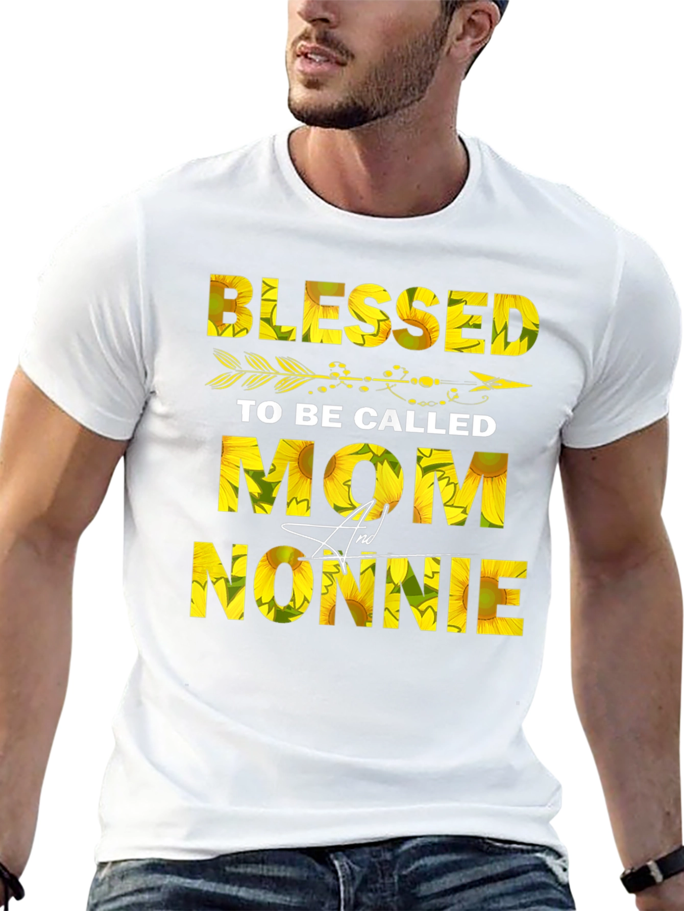 Blessed Mom & Nonnie Sunflower Graphic Tee