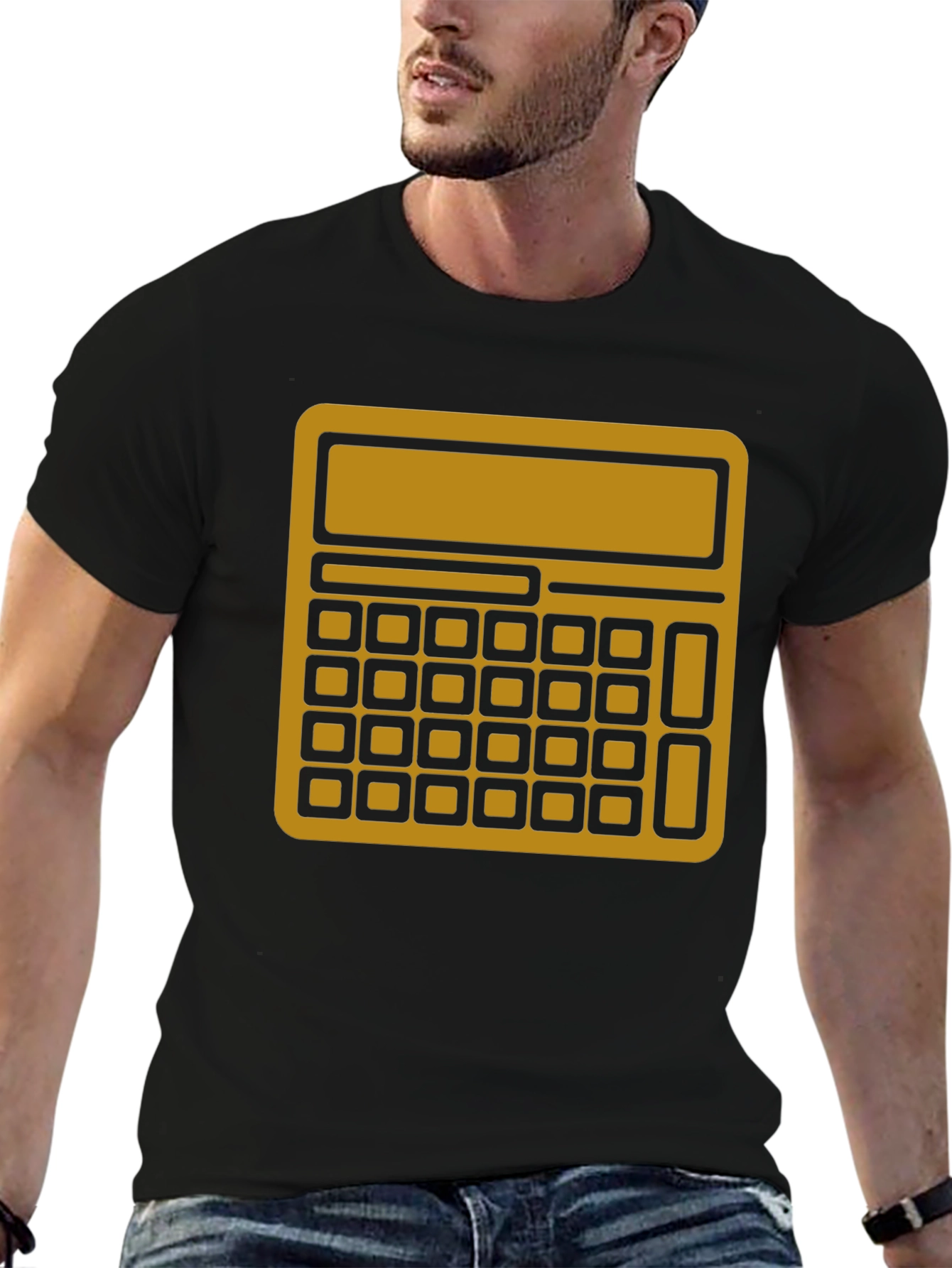 Calculator Graphic Tee - Black