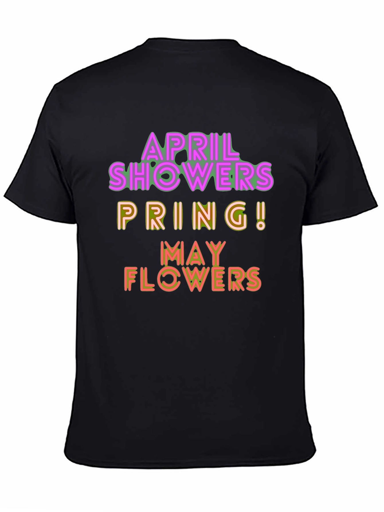 April Showers Spring May Flowers Graphic T-Shirt