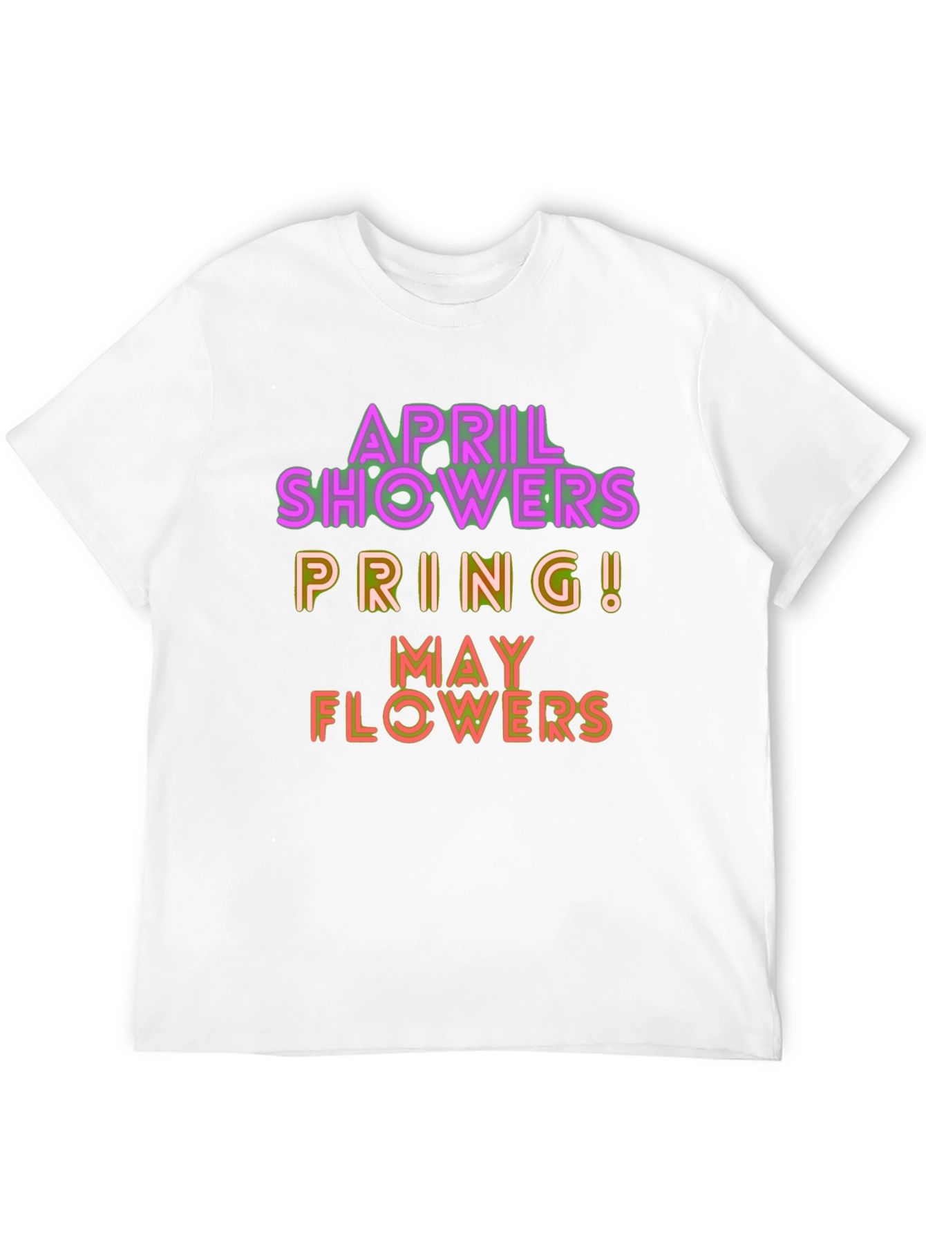 April Showers Spring May Flowers Graphic T-Shirt