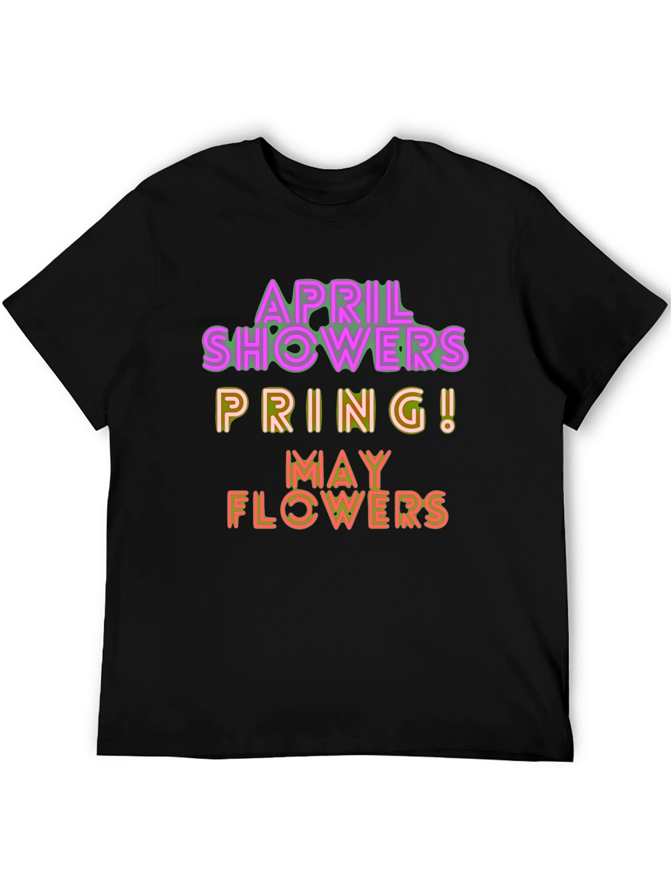 April Showers Spring May Flowers Graphic T-Shirt