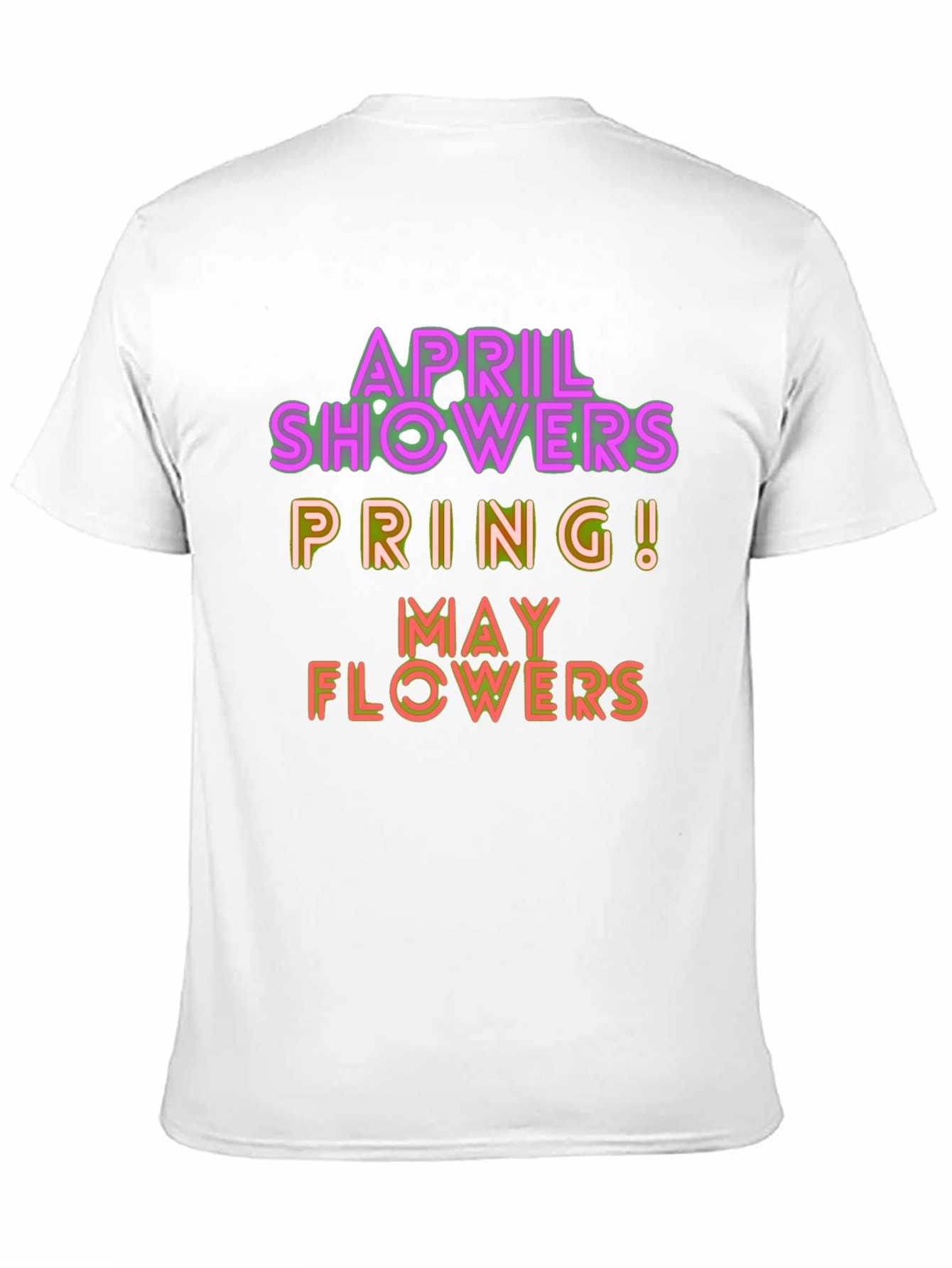 April Showers Spring May Flowers Graphic T-Shirt