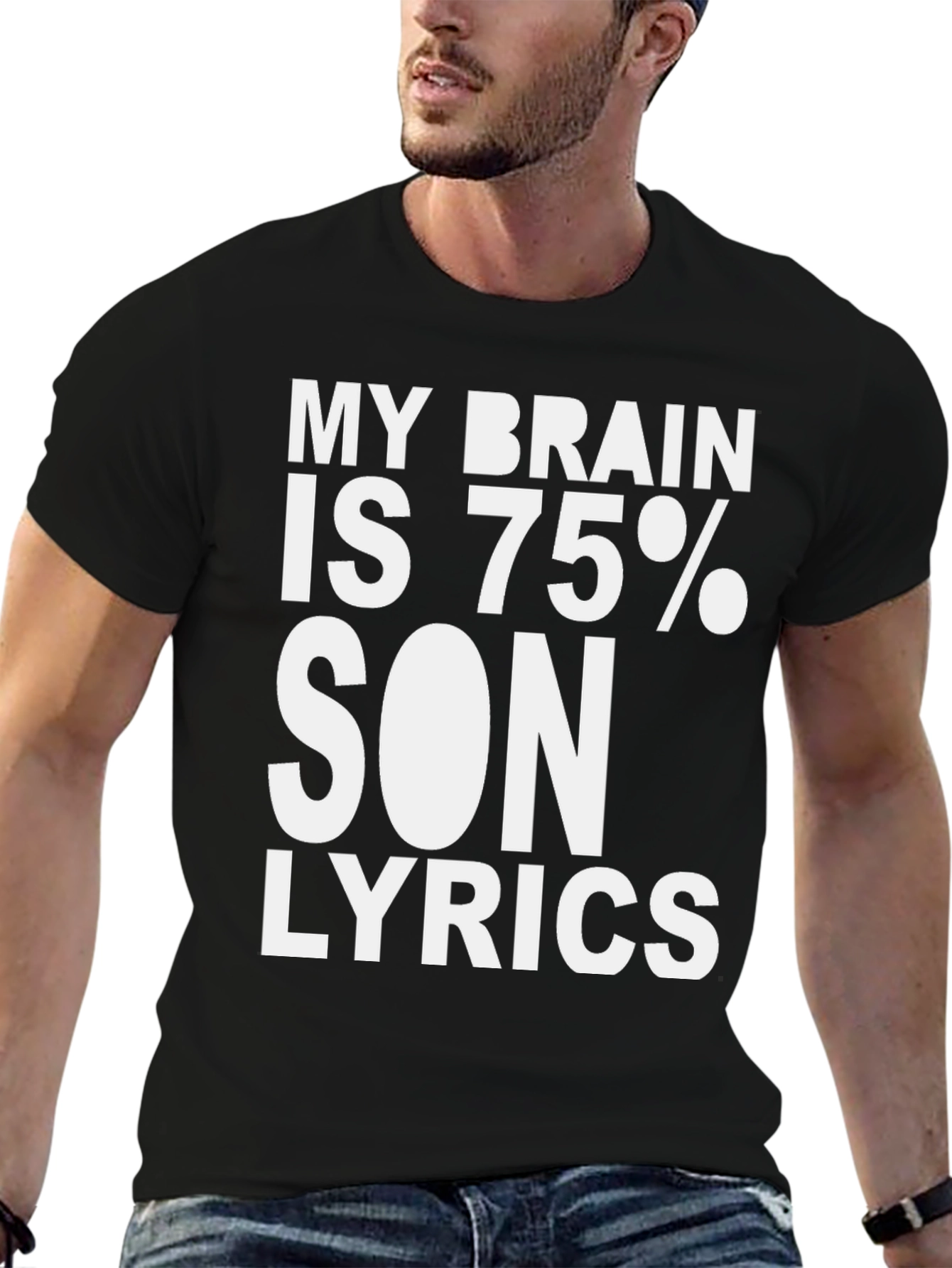 My Brain Is 75% Song Lyrics T-Shirt