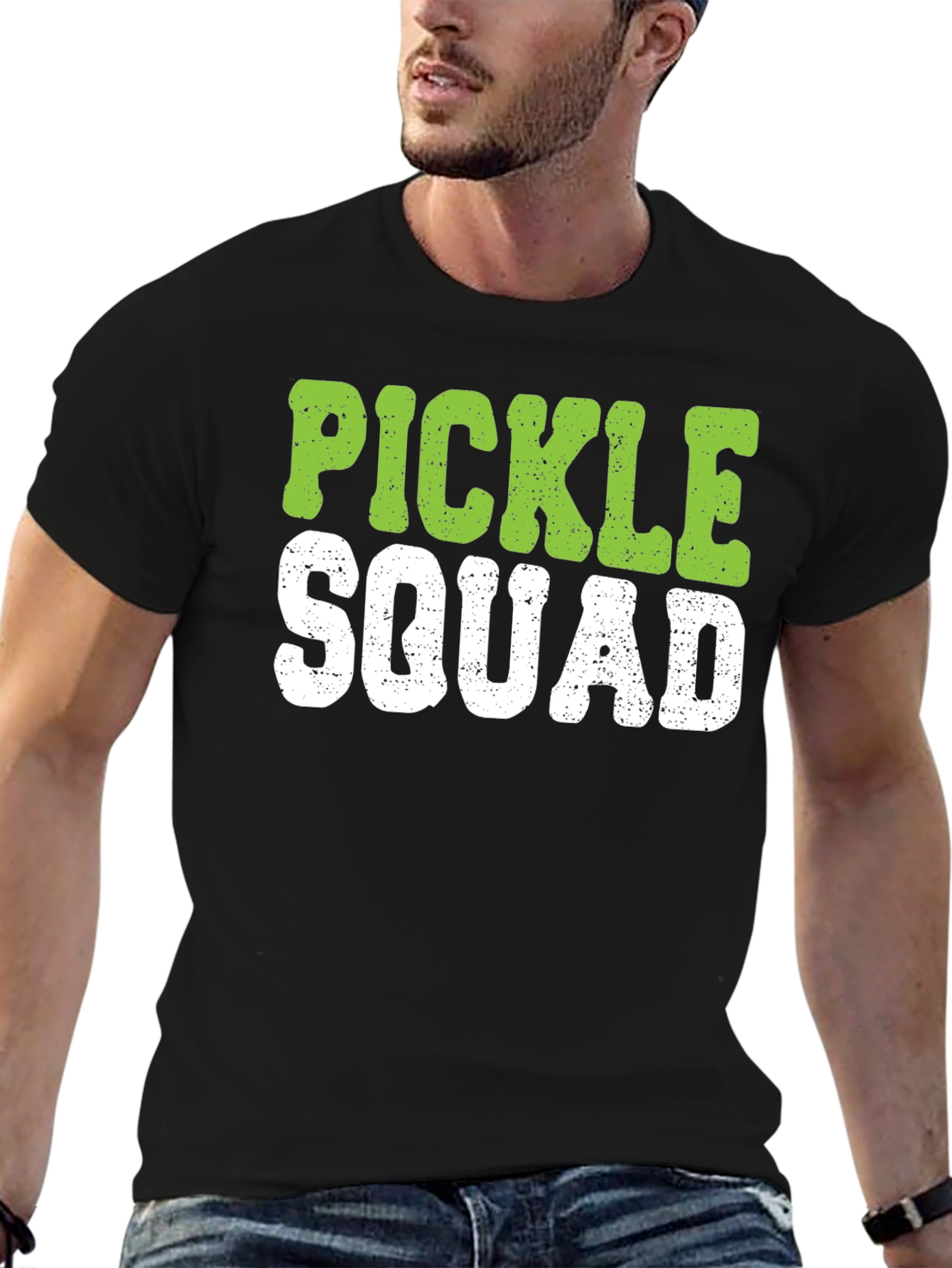 Pickle Squad Graphic Tee - Black Crew Neck T-Shirt