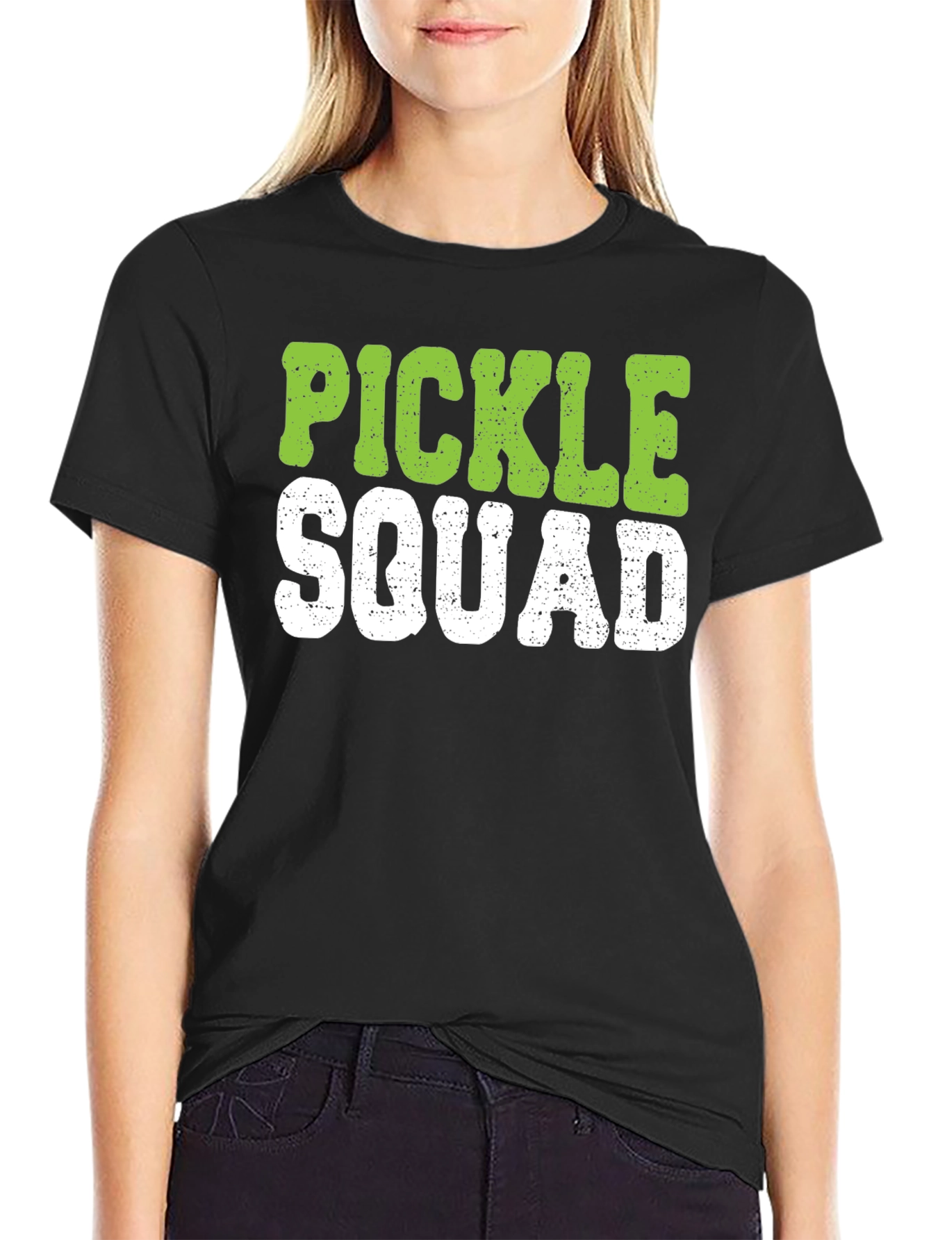 Pickle Squad Graphic Tee - Black Crew Neck T-Shirt