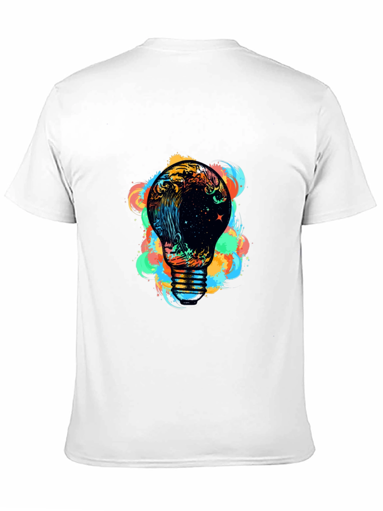 Cosmic Wave Bulb Graphic Black Tee