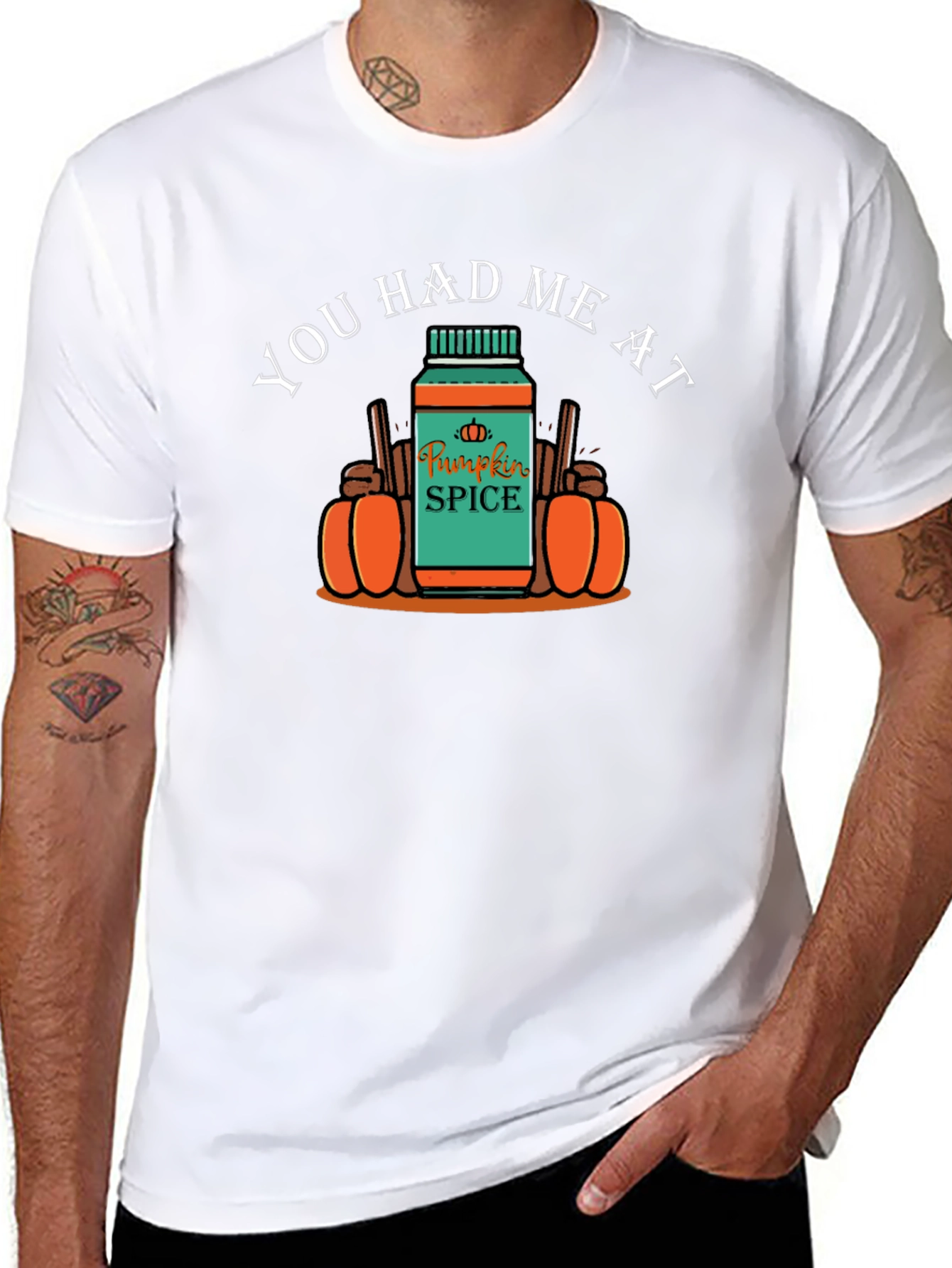 You Had Me at Pumpkin Spice Black T-Shirt