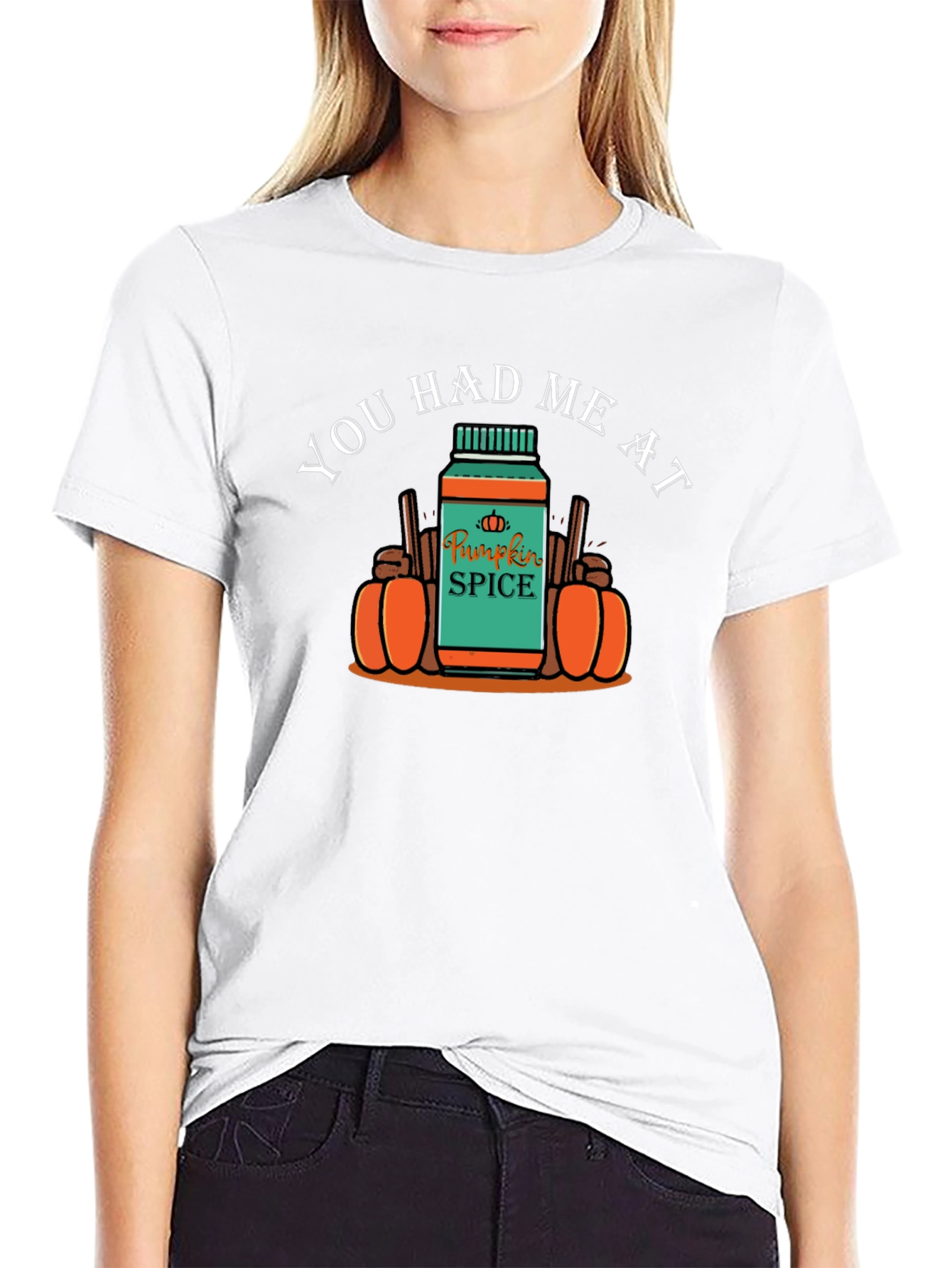 You Had Me at Pumpkin Spice Black T-Shirt