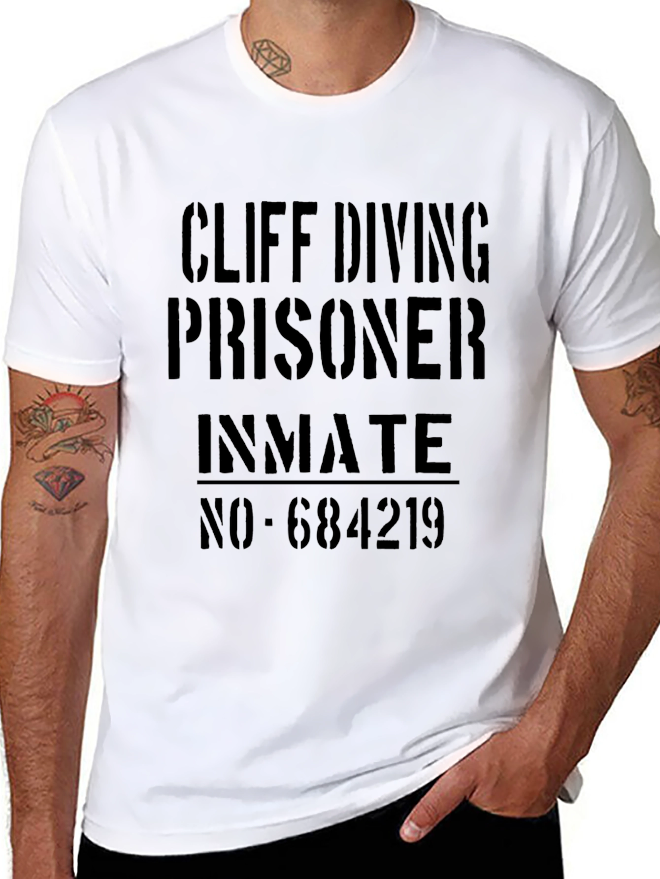 Cliff Diving Prisoner Inmate Tee