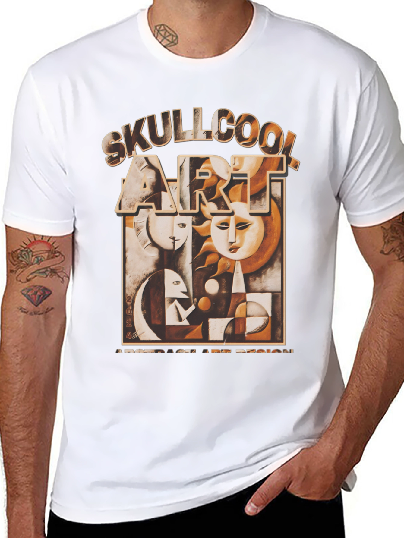 Skullcool Art Abstract Design T-Shirt