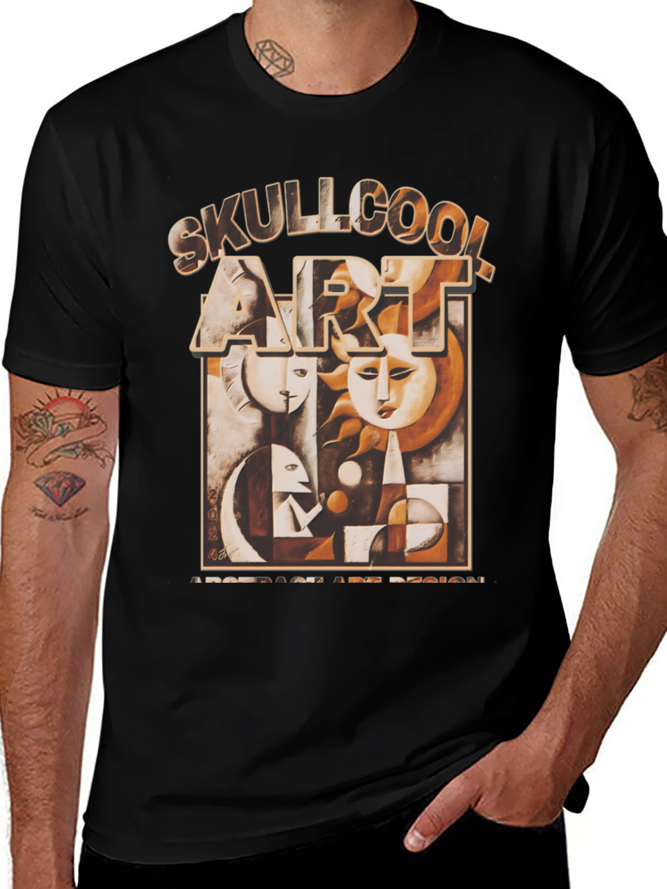 Skullcool Art Abstract Design T-Shirt