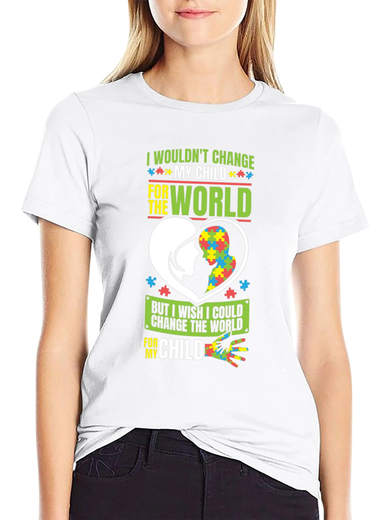 Autism Awareness T-Shirt - I Wouldnt Change My Child
