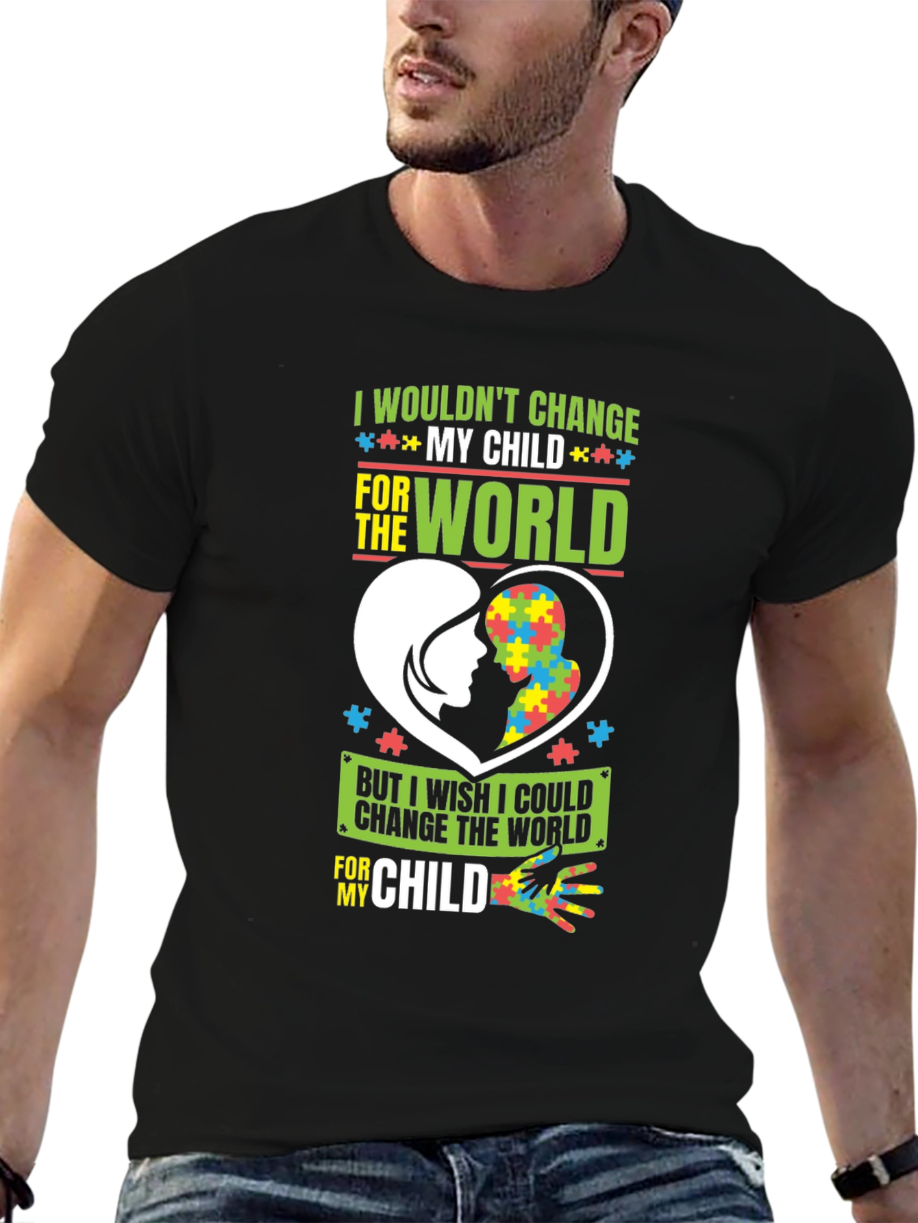 Autism Awareness T-Shirt - I Wouldnt Change My Child