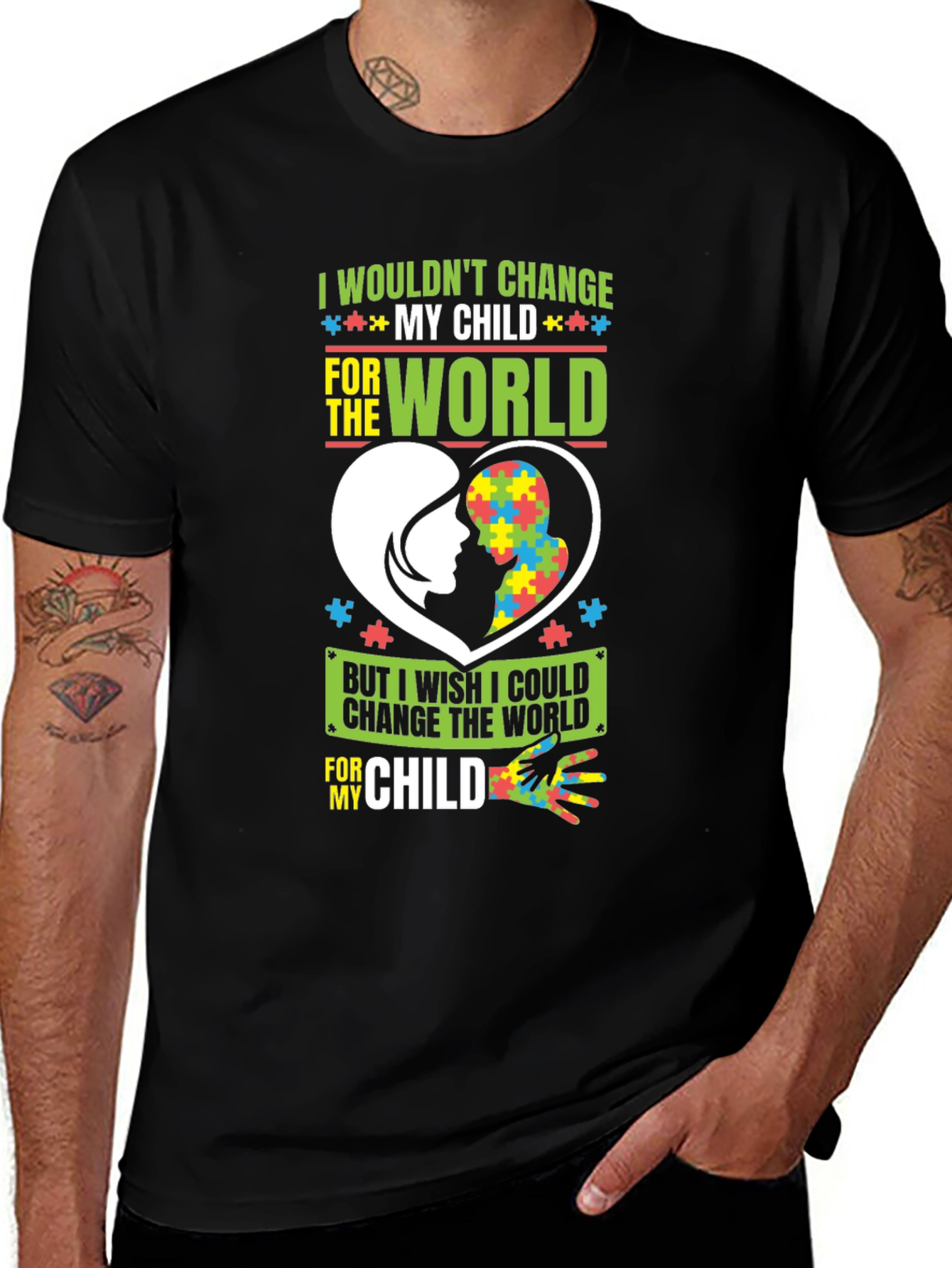 Autism Awareness T-Shirt - I Wouldnt Change My Child