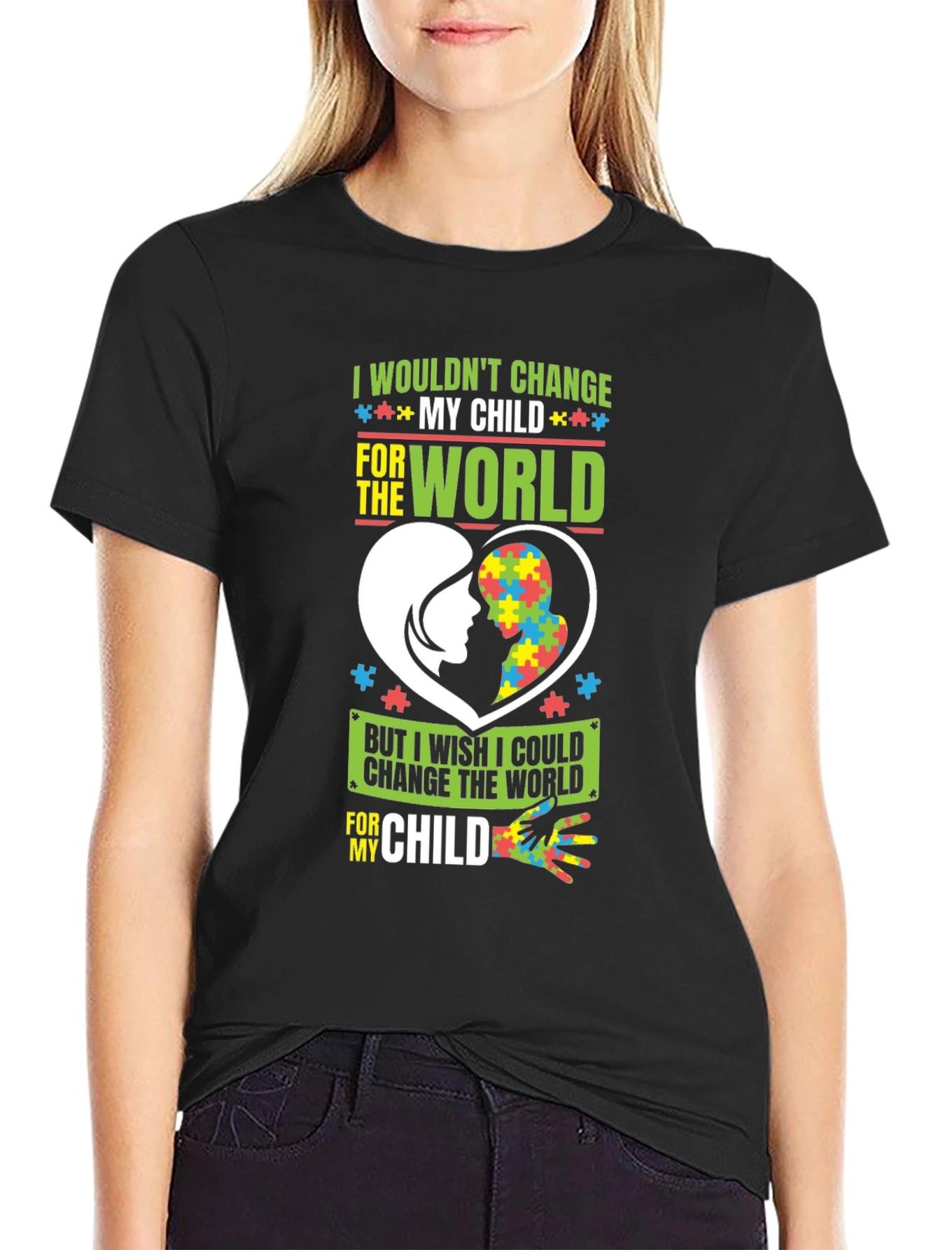 Autism Awareness T-Shirt - I Wouldnt Change My Child