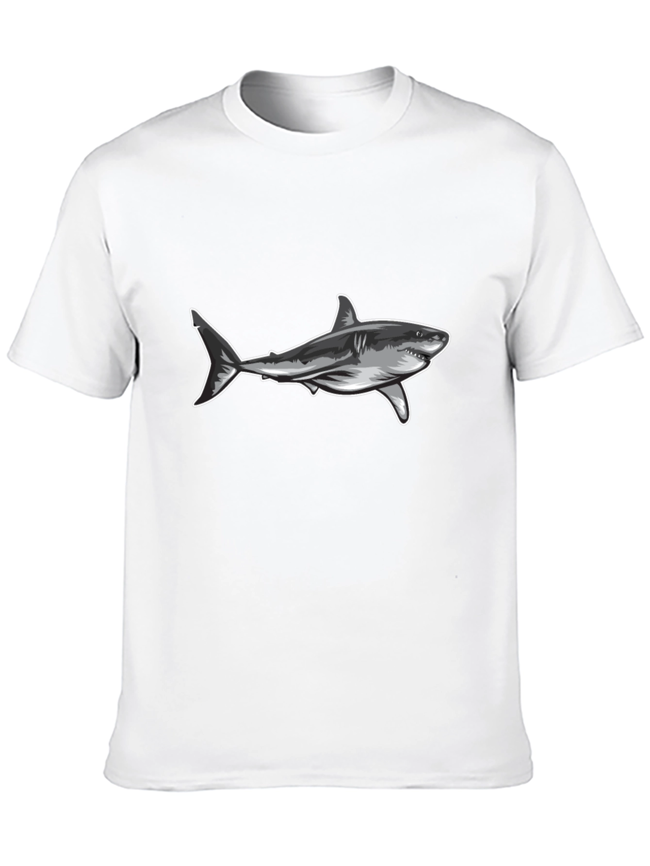 Shark Graphic Tee - Black Casual T-Shirt