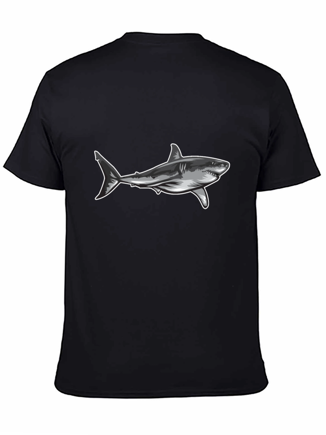Shark Graphic Tee - Black Casual T-Shirt